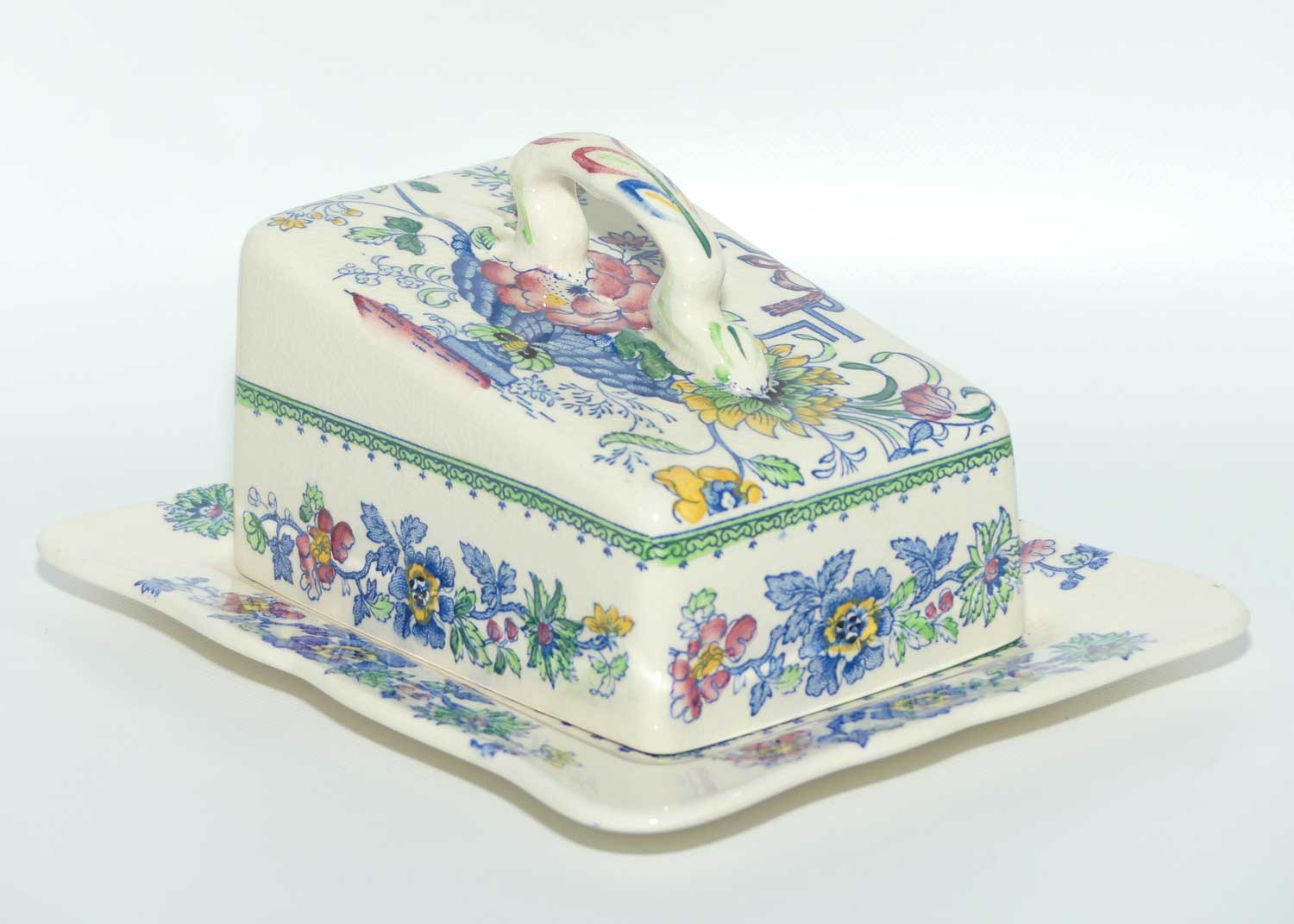 Masons Ironstone Strathmore pattern butter dish and cover | C4792