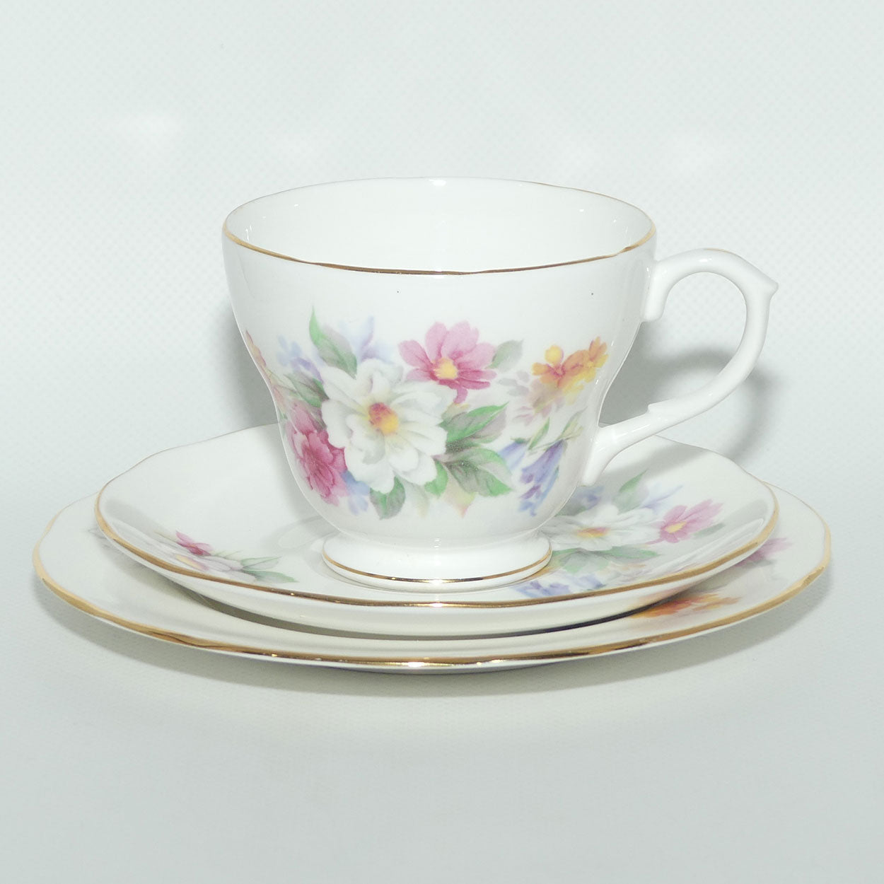 Duchess Bone China Very Subtle Floral pattern trio
