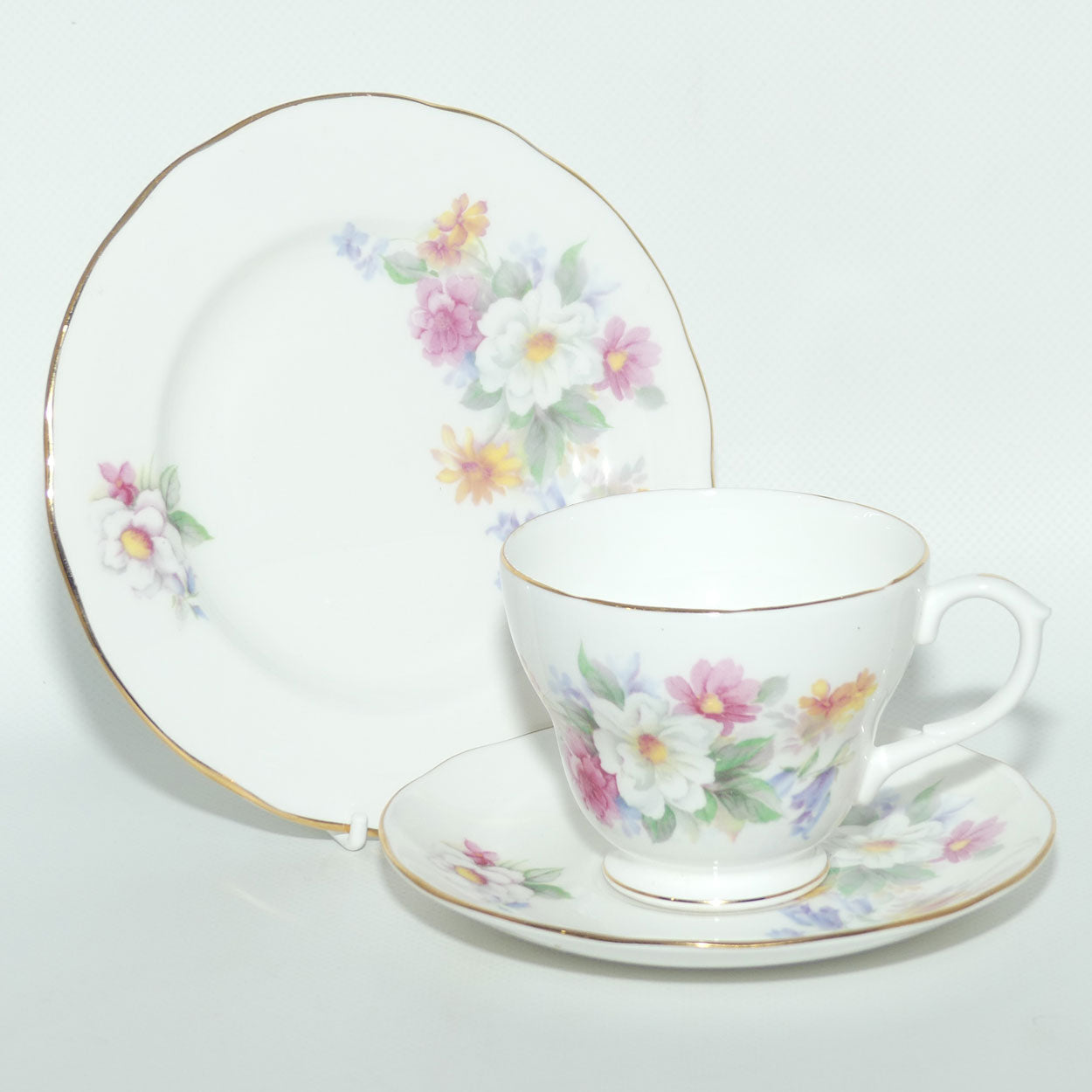 Duchess Bone China Very Subtle Floral pattern trio