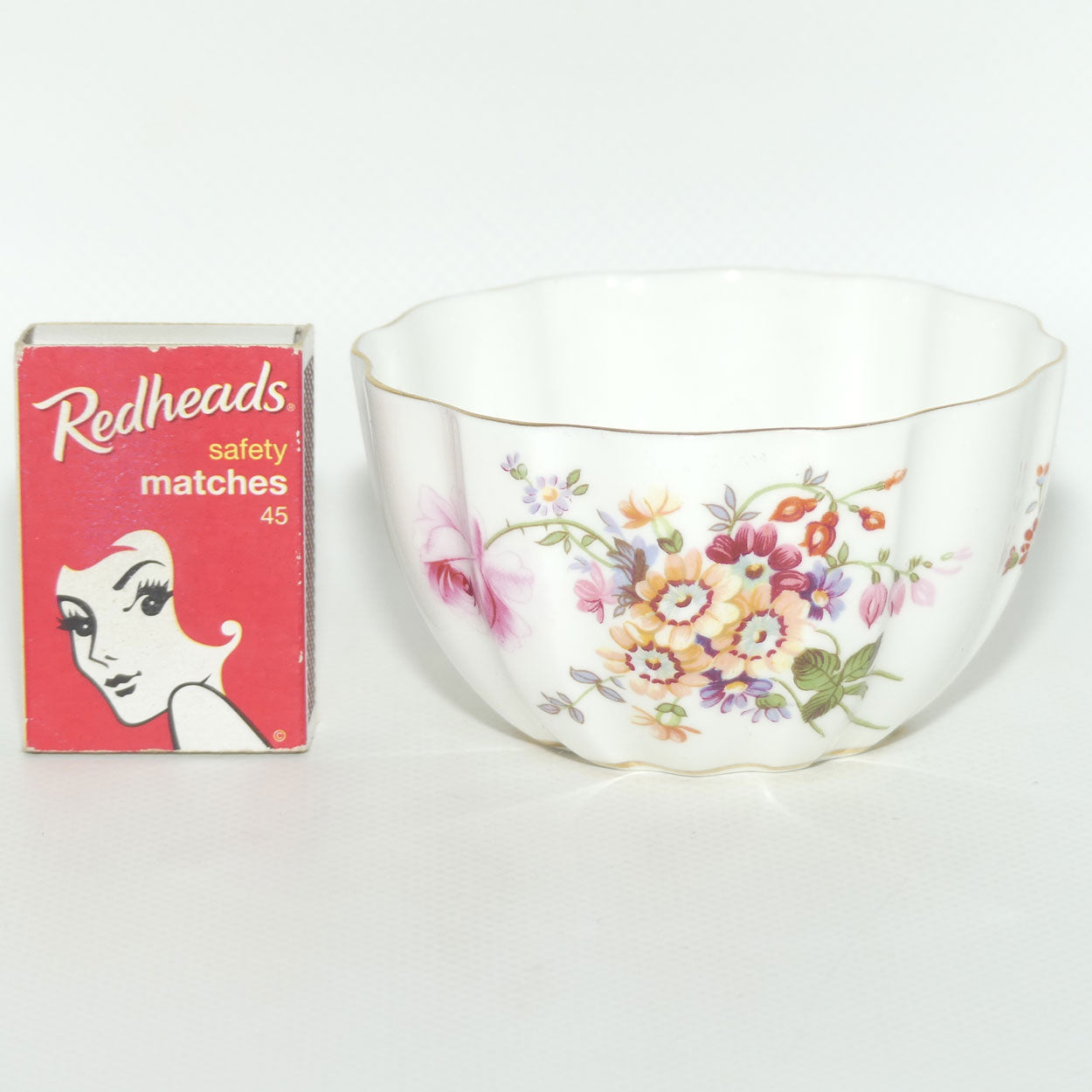 Royal Crown Derby Derby Posies sugar bowl | Fluted rim