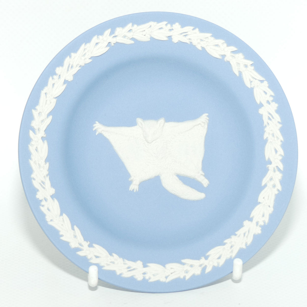 Wedgwood Jasper | Australian Fauna | White on Pale Blue | Sugar Glider Plate | Box + Cert