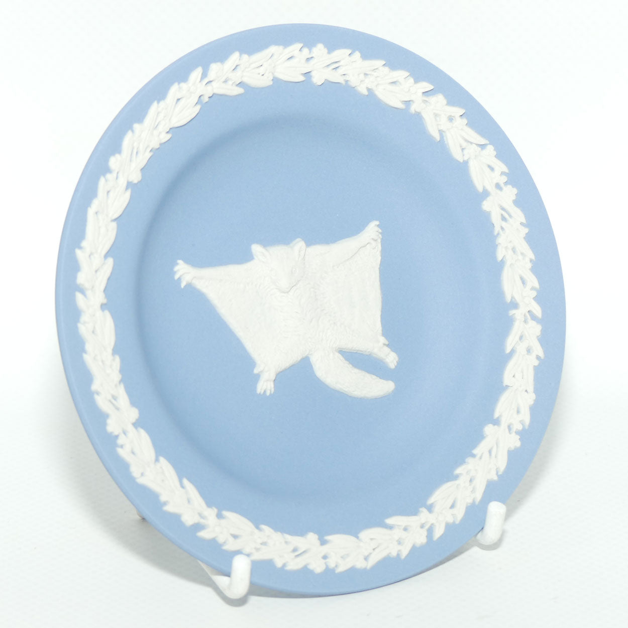 Wedgwood Jasper | Australian Fauna | White on Pale Blue | Sugar Glider Plate | Box + Cert