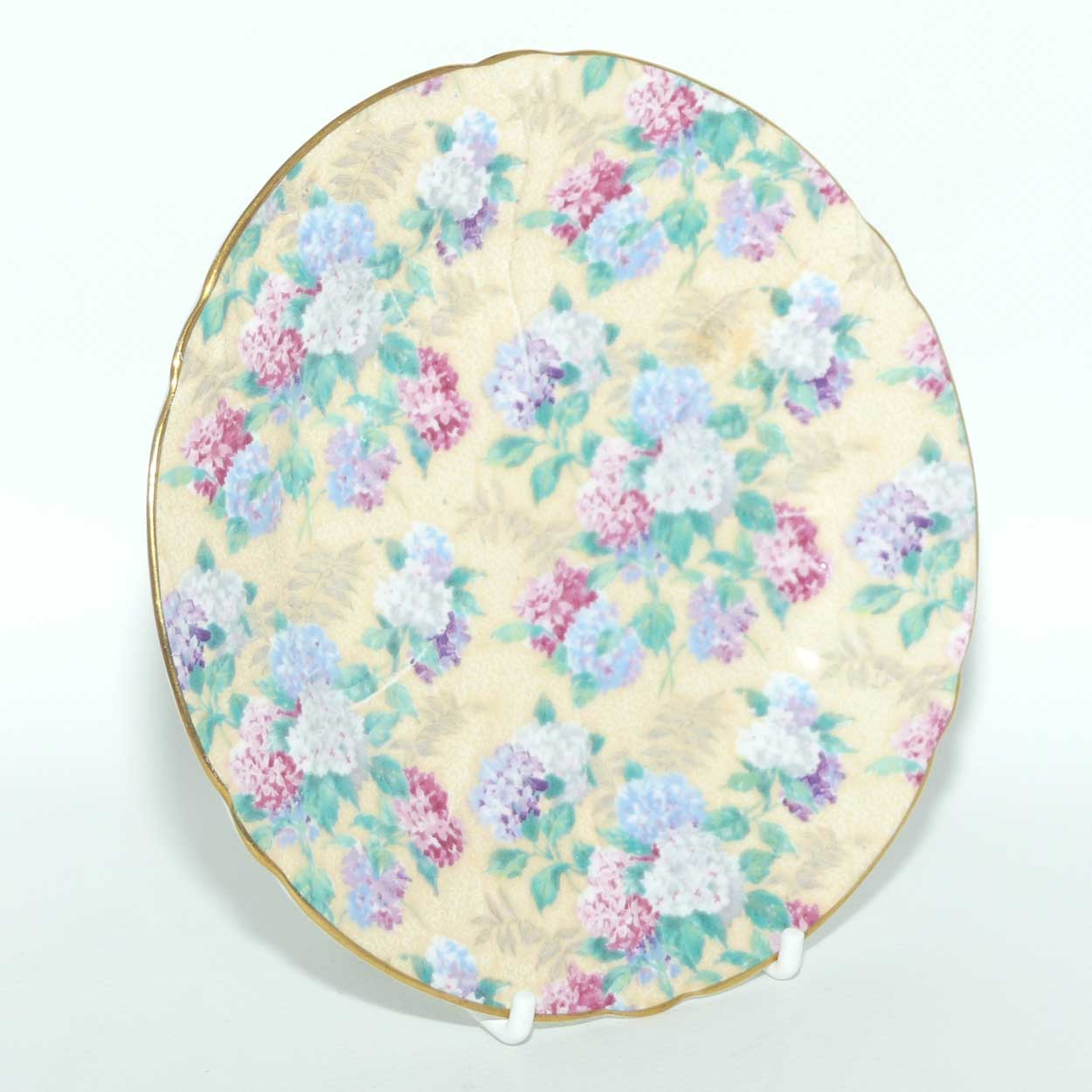 Shelley Oleander shape trio | Summer Glory pattern with Pale Peach exterior