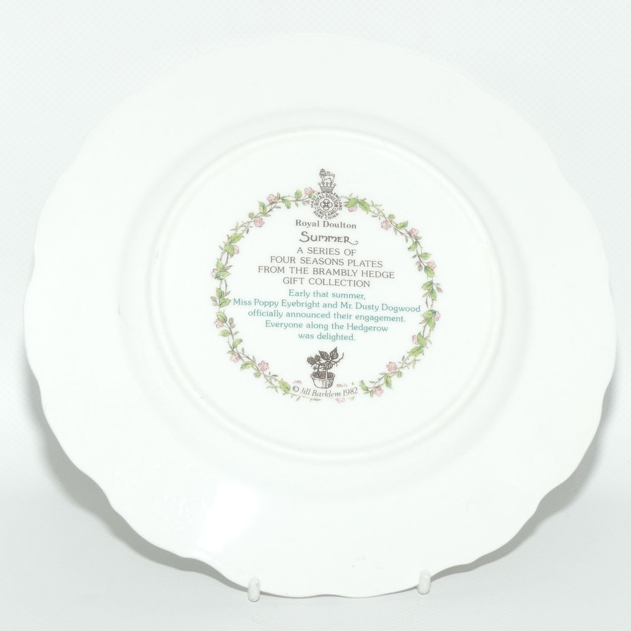 Royal Doulton Brambly Hedge Giftware | Four Seasons plate | Summer | 20.5cm | boxed