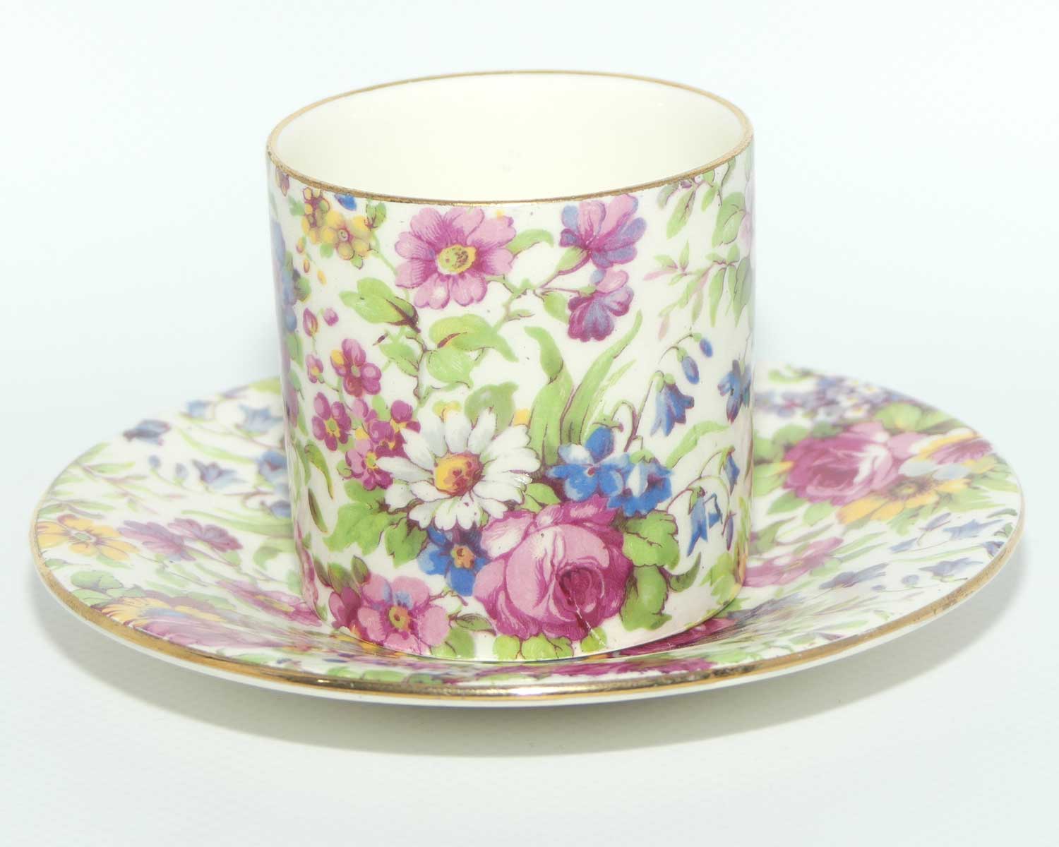 Royal Winton Summertime Chintz demi tasse duo