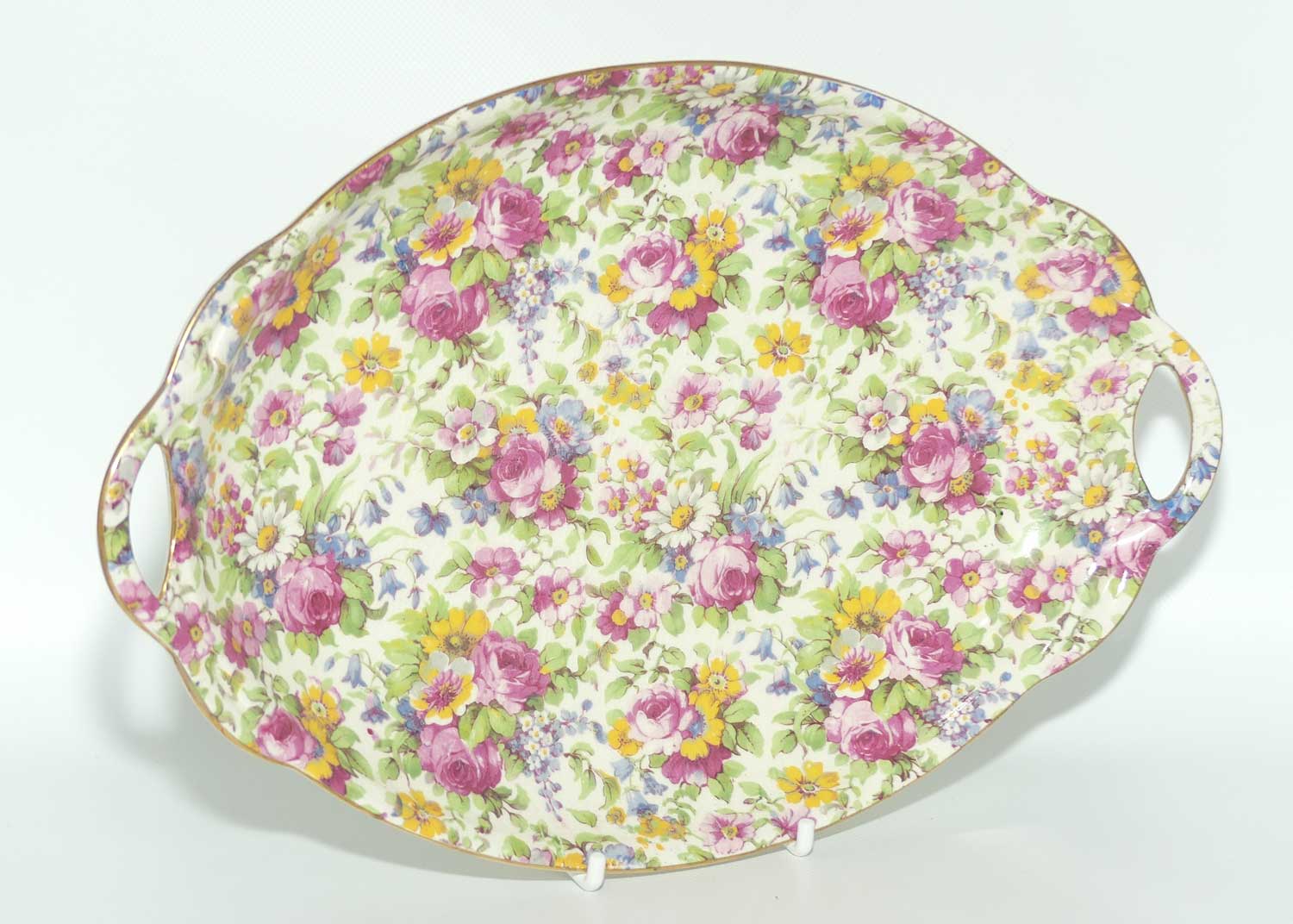 Royal Winton Chintz Summertime pattern twin handle tray