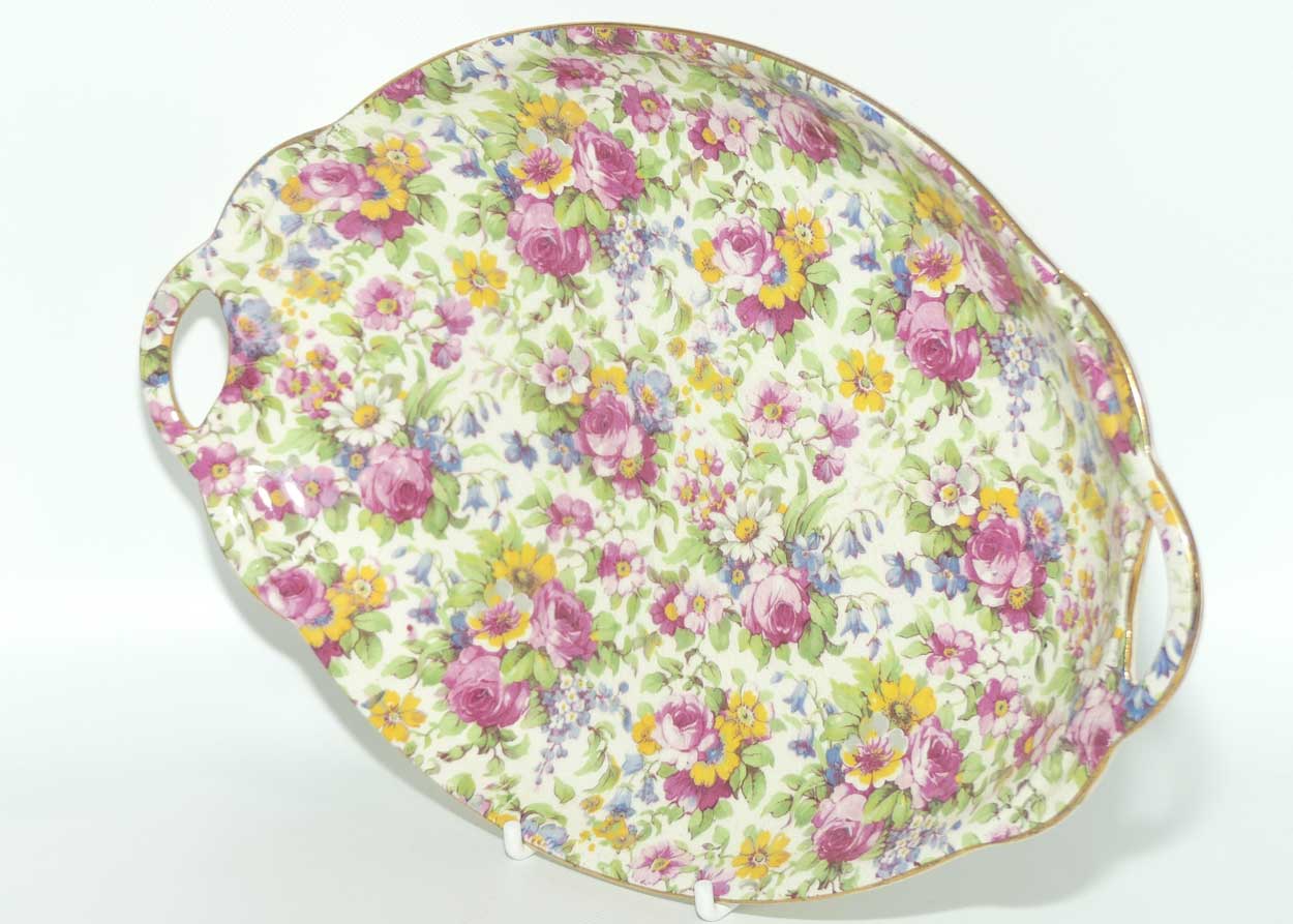 Royal Winton Chintz Summertime pattern twin handle tray