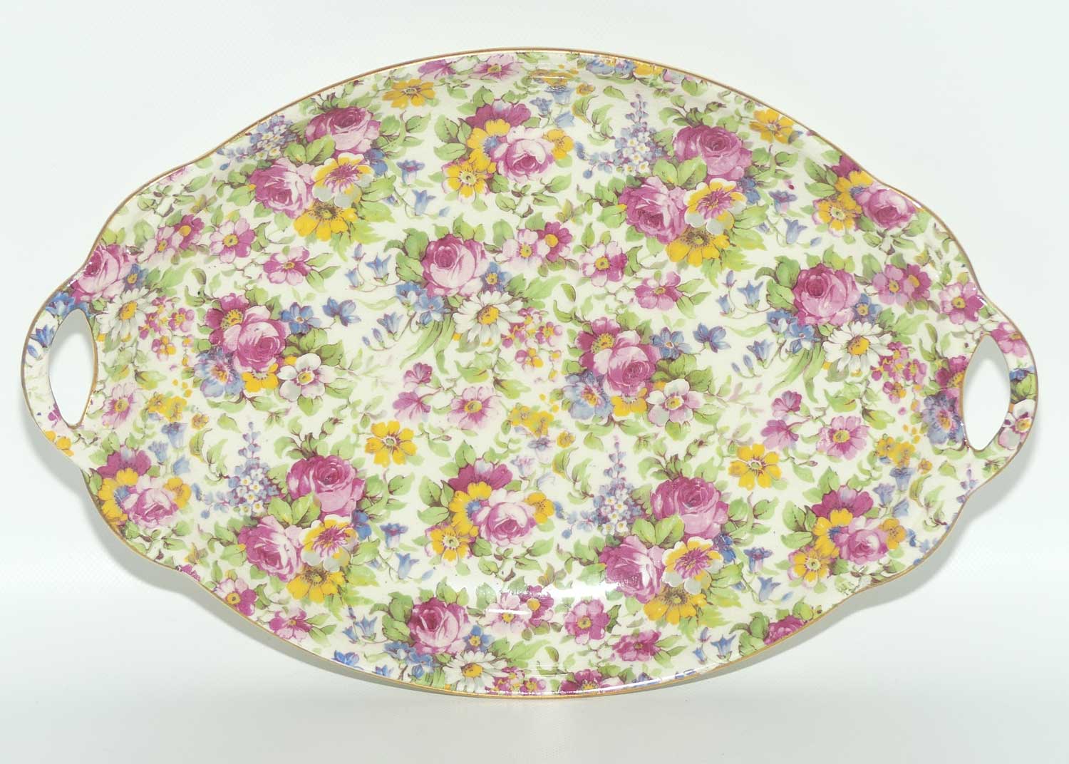 Royal Winton Chintz Summertime pattern twin handle tray