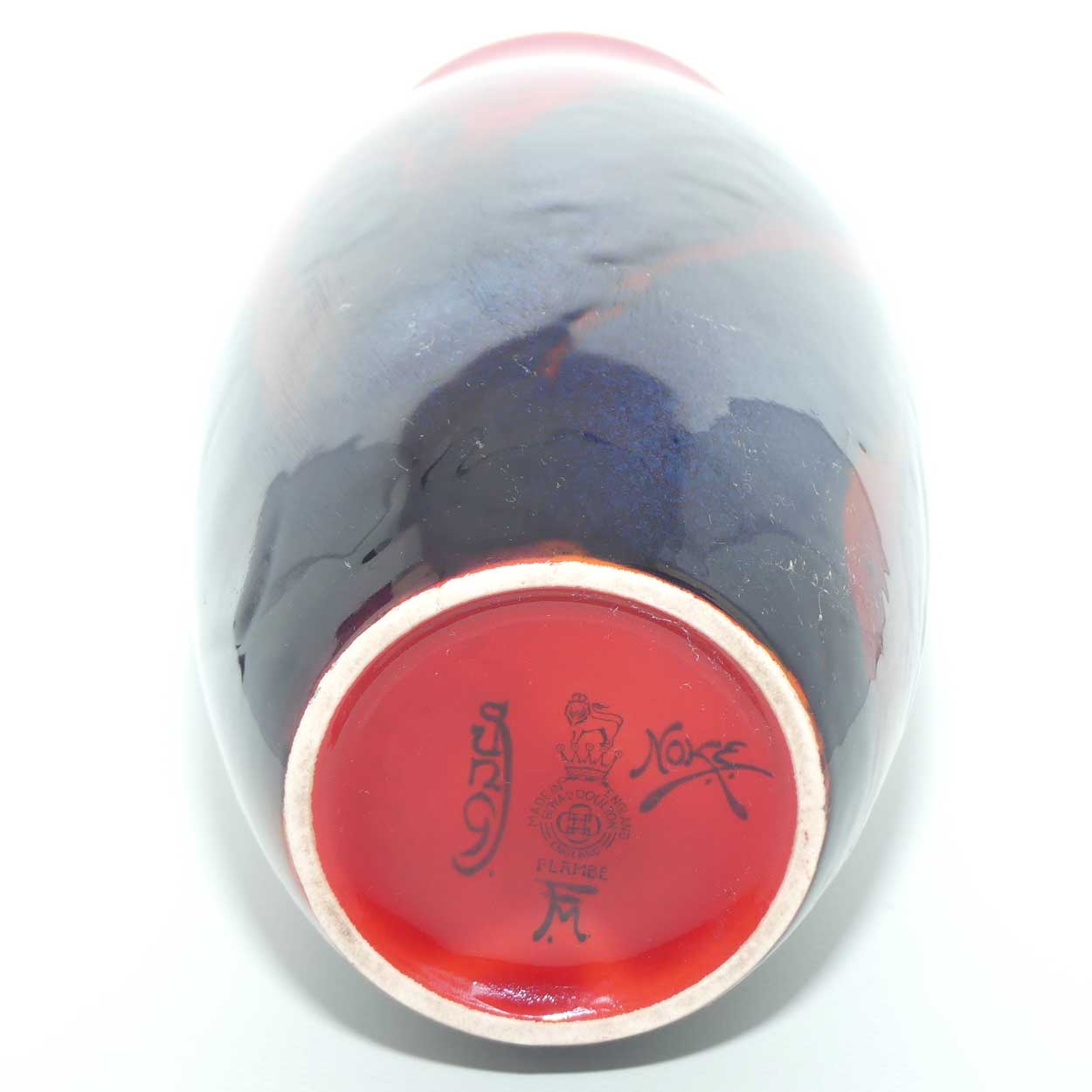 Royal Doulton Flambe Sung veined and mottled vase | #2 | signed Noke and Fred Moore