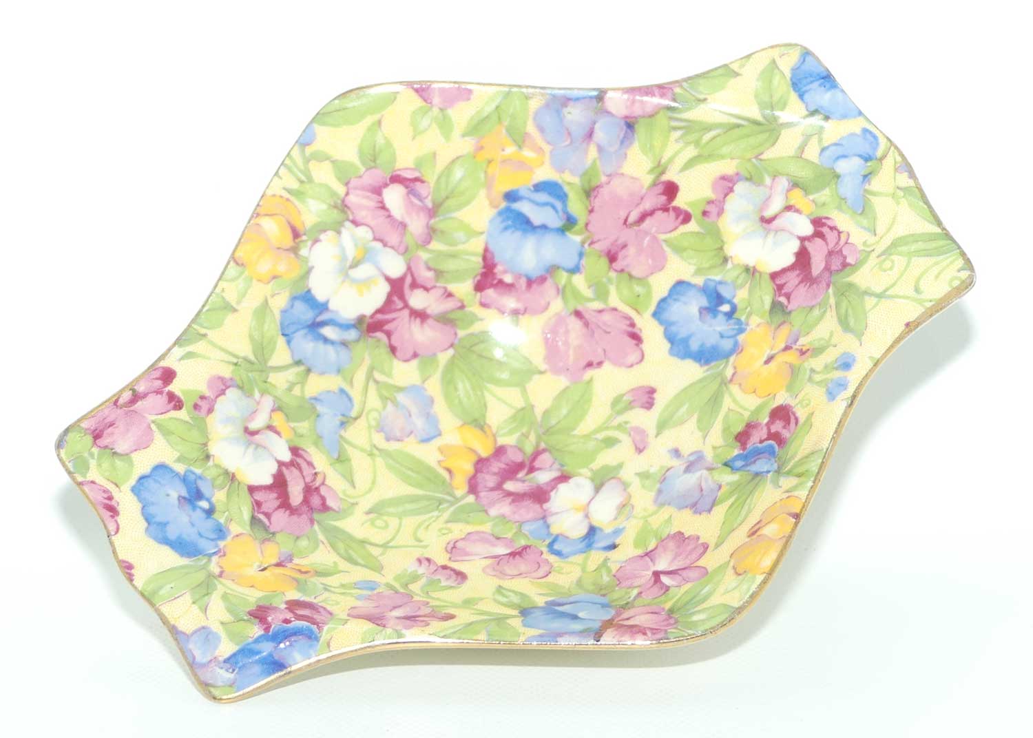 Royal Winton Sweet Pea Chintz diamond shape dish