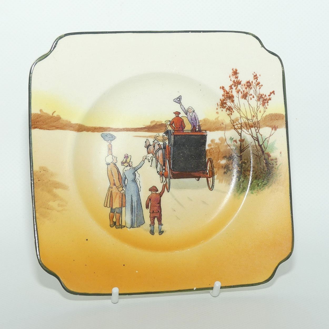 Royal Doulton Coaching Days sandwich plate | 14.5cm sq | #4