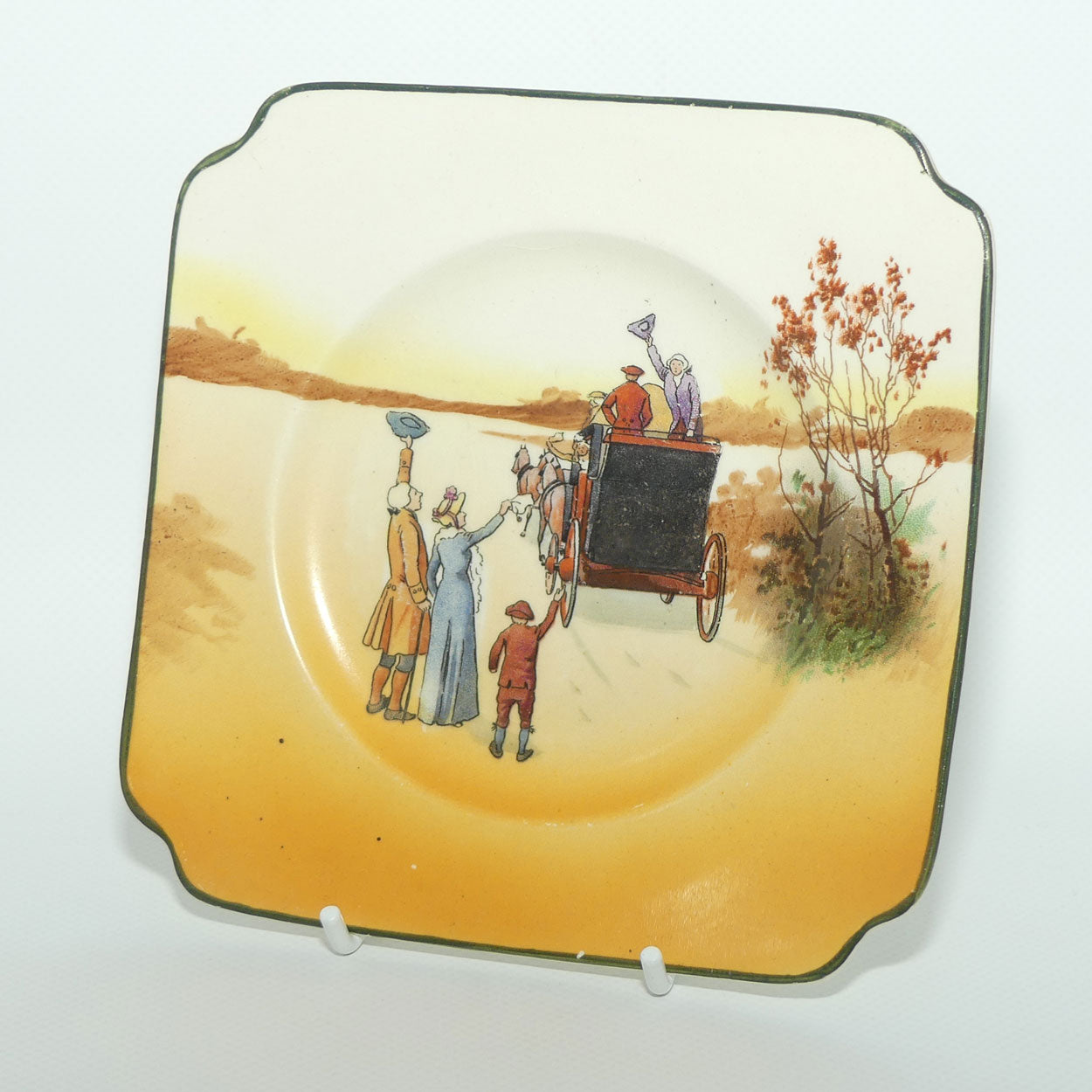 Royal Doulton Coaching Days sandwich plate | 14.5cm sq | #4