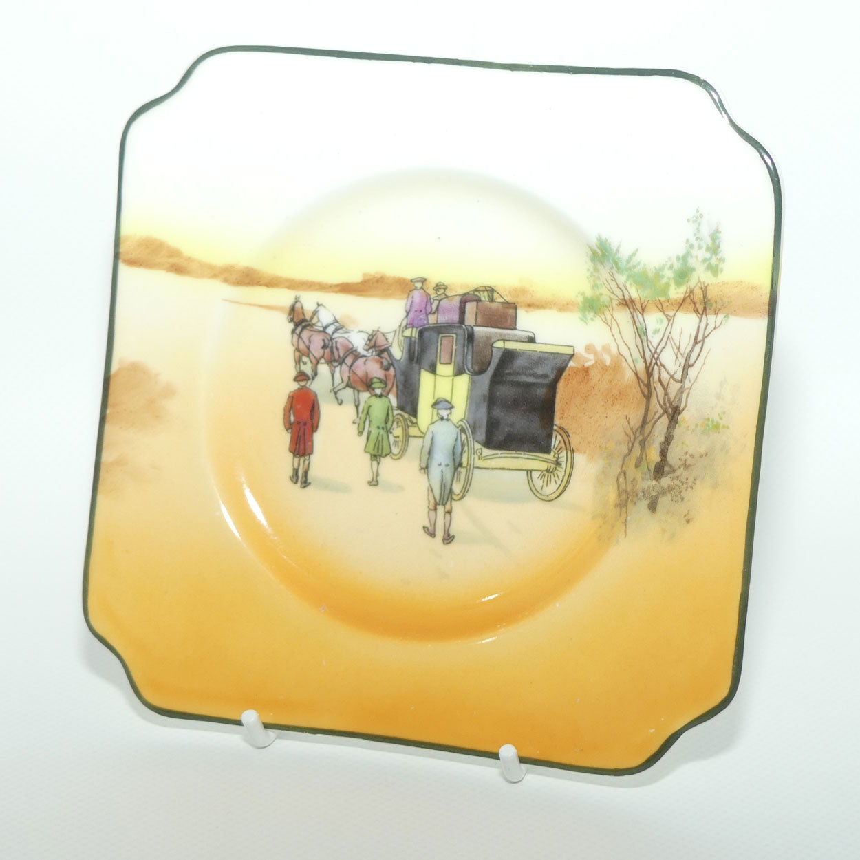 Royal Doulton Coaching Days sandwich plate E3804 | 14.5cm sq