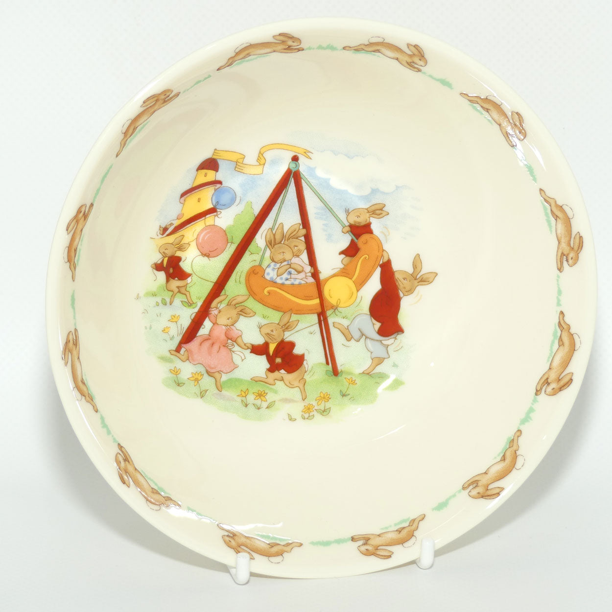 Royal Doulton Bunnykins Swinging Boats Cereal Bowl | Boxed