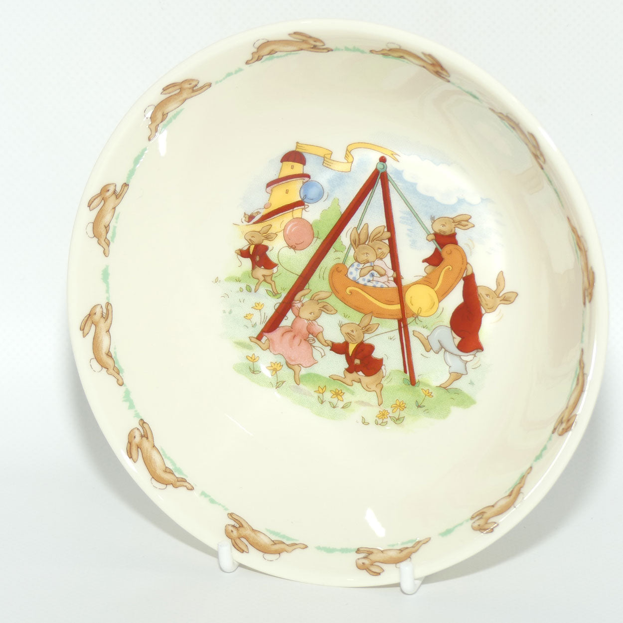 Royal Doulton Bunnykins Swinging Boats Cereal Bowl | Boxed
