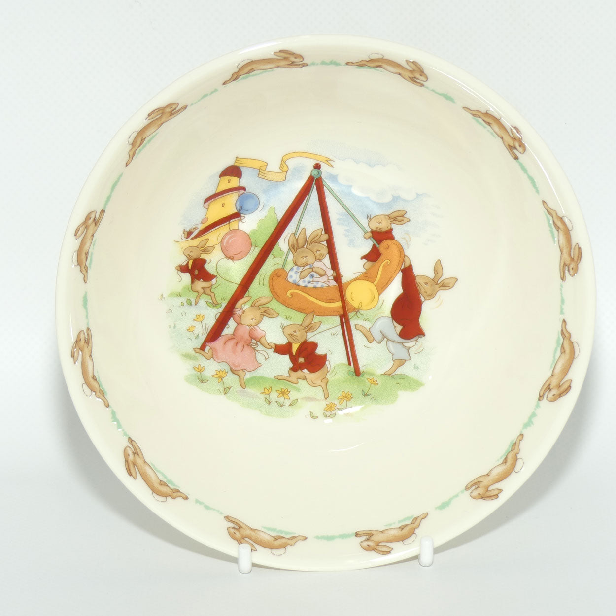 Royal Doulton Bunnykins Swinging Boats Cereal Bowl | Boxed
