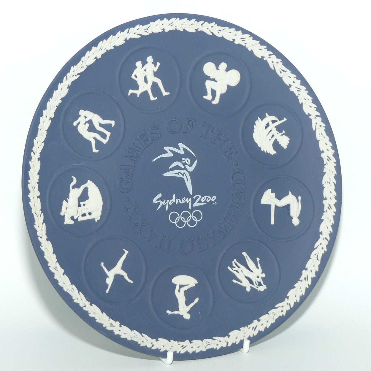 Wedgwood White on Dark Blue jasper plate | Sydney 2000 | Games of the XXVII Olympiad
