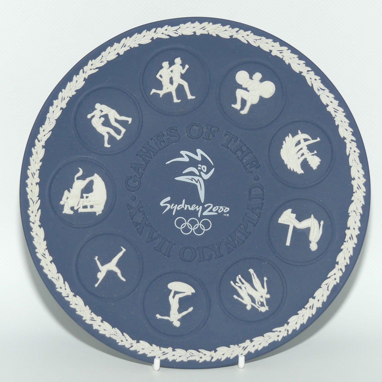 Wedgwood White on Dark Blue jasper plate | Sydney 2000 | Games of the XXVII Olympiad