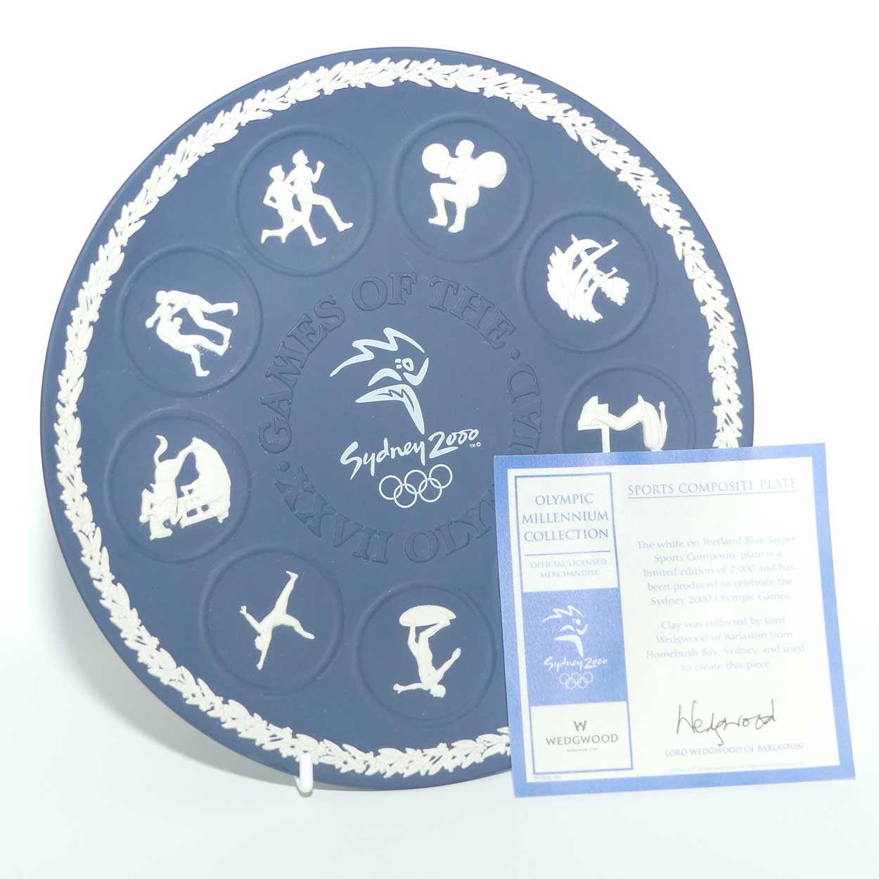 Wedgwood White on Portland Blue jasper plate | Sports Composite | Sydney 2000 | Games of the XXVII Olympiad