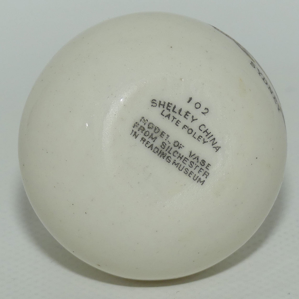 Late Foley Shelley miniature vase Sydney | I take but I Surrender | c.1900