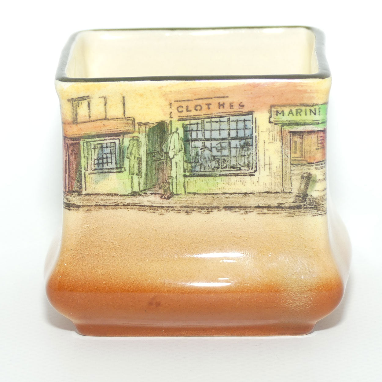 Royal Doulton Dickens Bill Sykes small square vase D5175 | Shape 7013