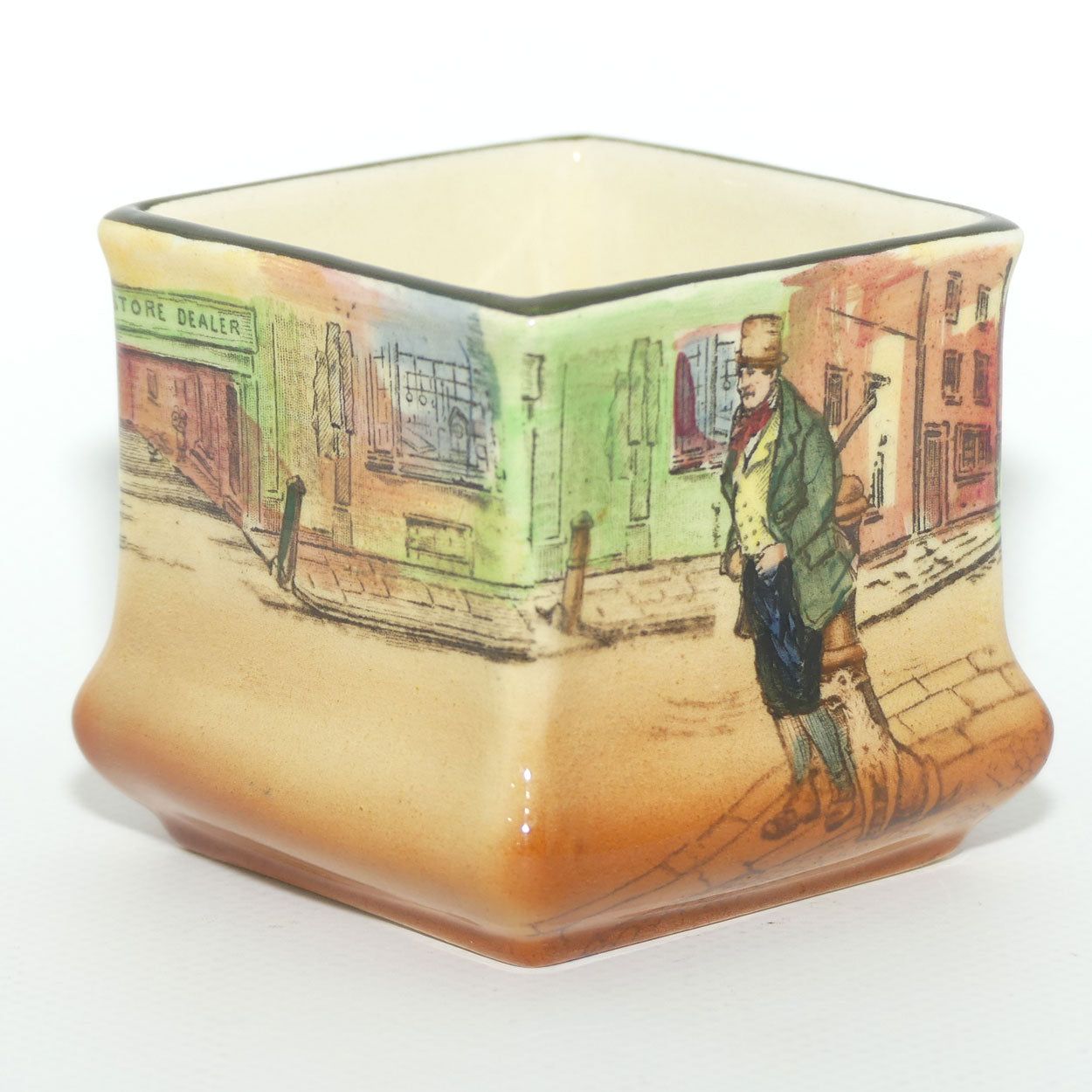 Royal Doulton Dickens Bill Sykes small square vase D5175 | Shape 7013