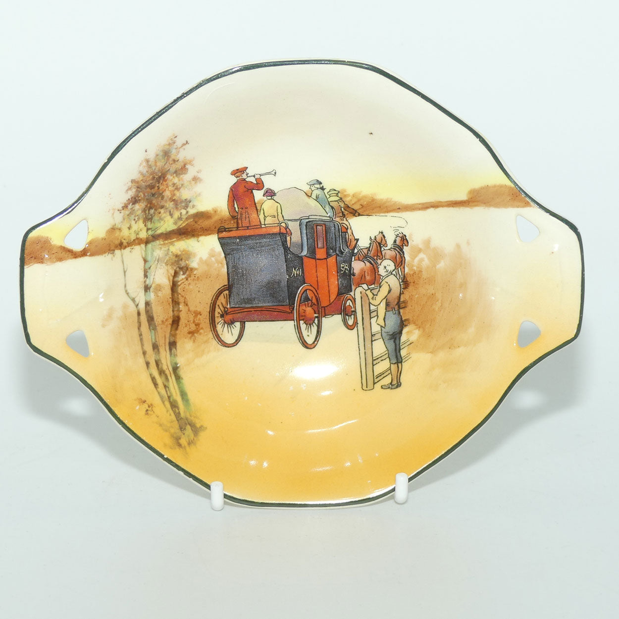 Royal Doulton Coaching Days tab handle bowl