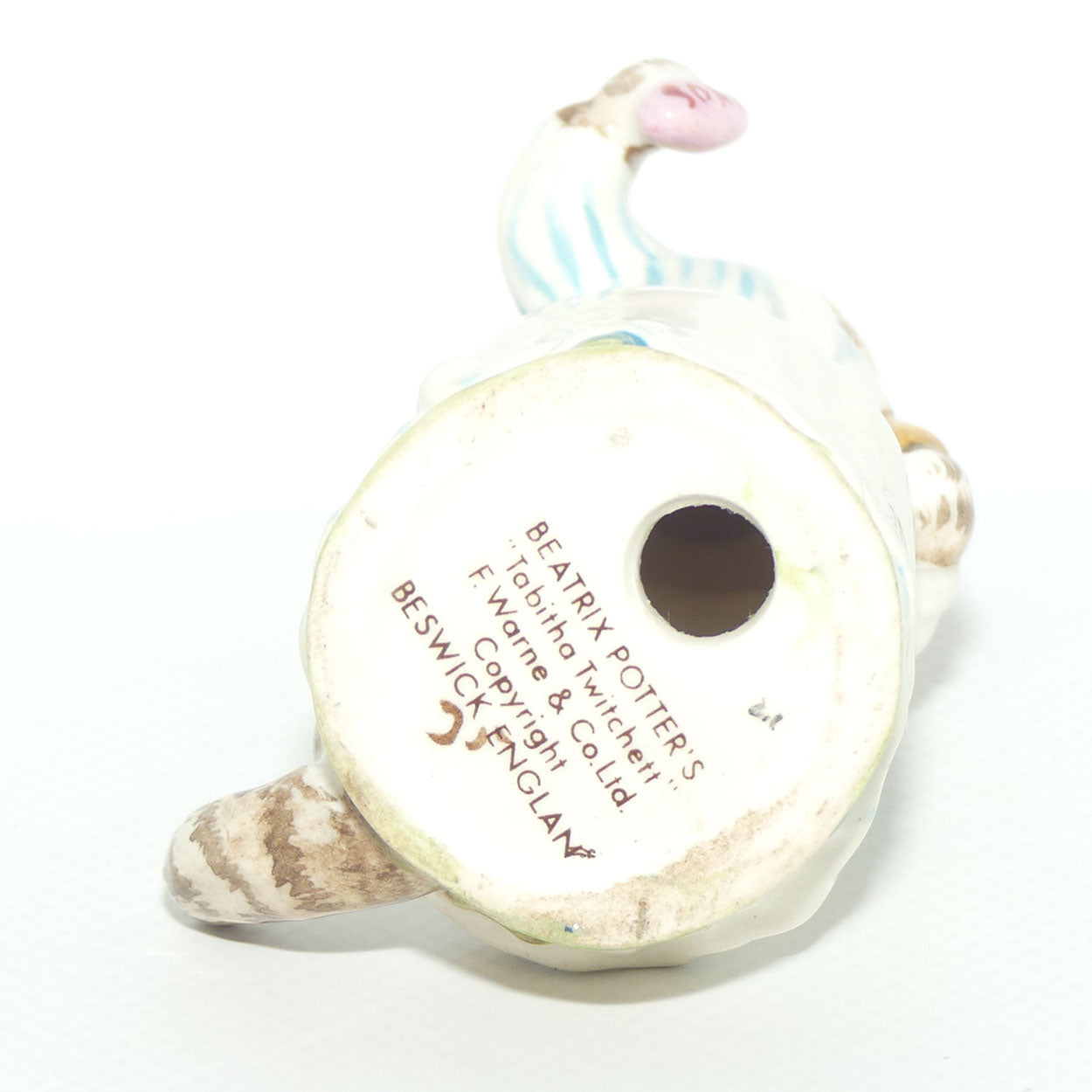 Beswick Beatrix Potter Tabitha Twitchett | Blue Striped Top | BP3a #2