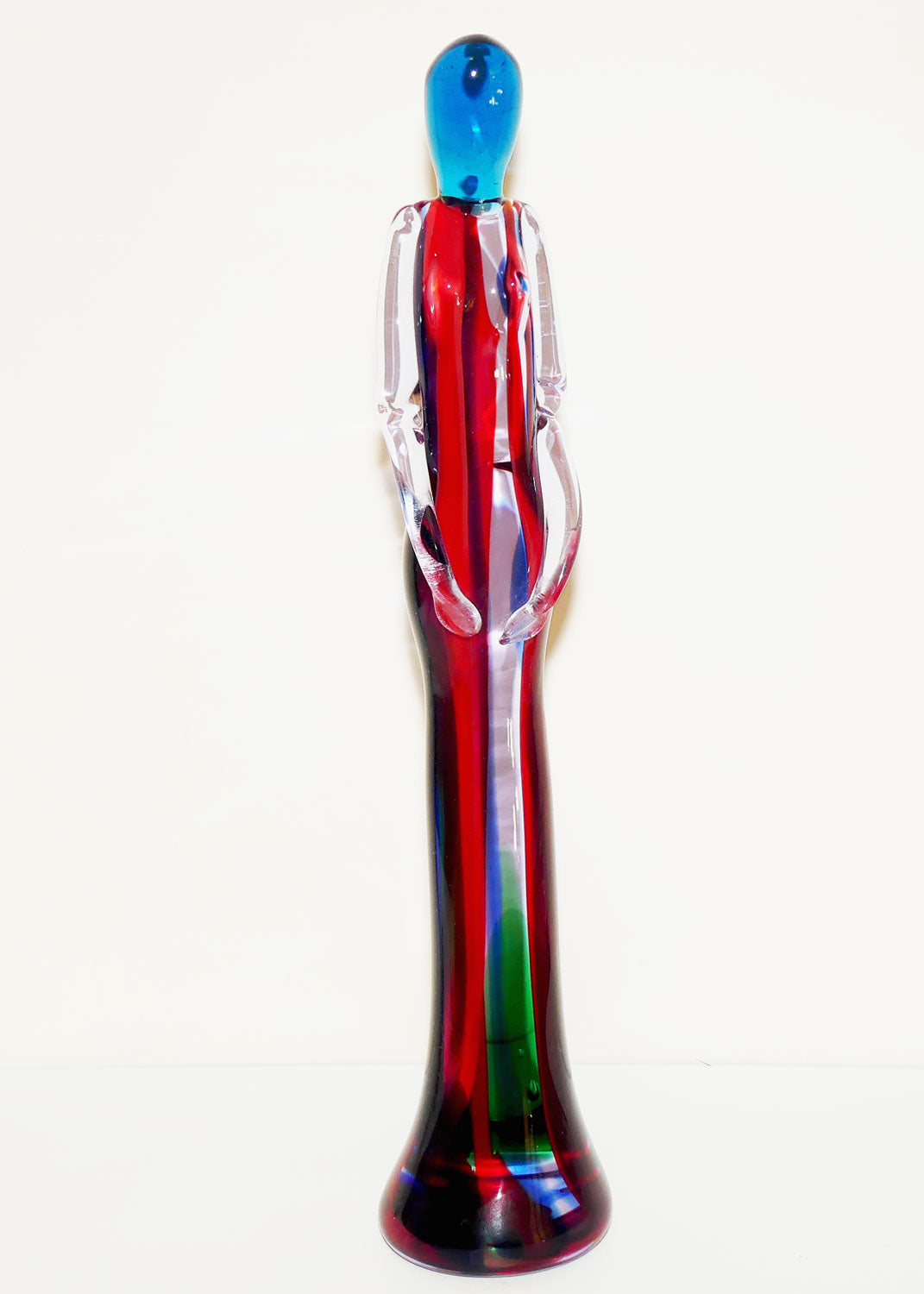 Murano Glass tall Lady figure | signed by Glass Master Murano 2001 S Feattino