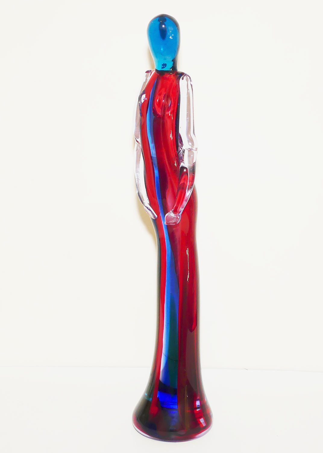 Murano Glass tall Lady figure | signed by Glass Master Murano 2001 S Feattino