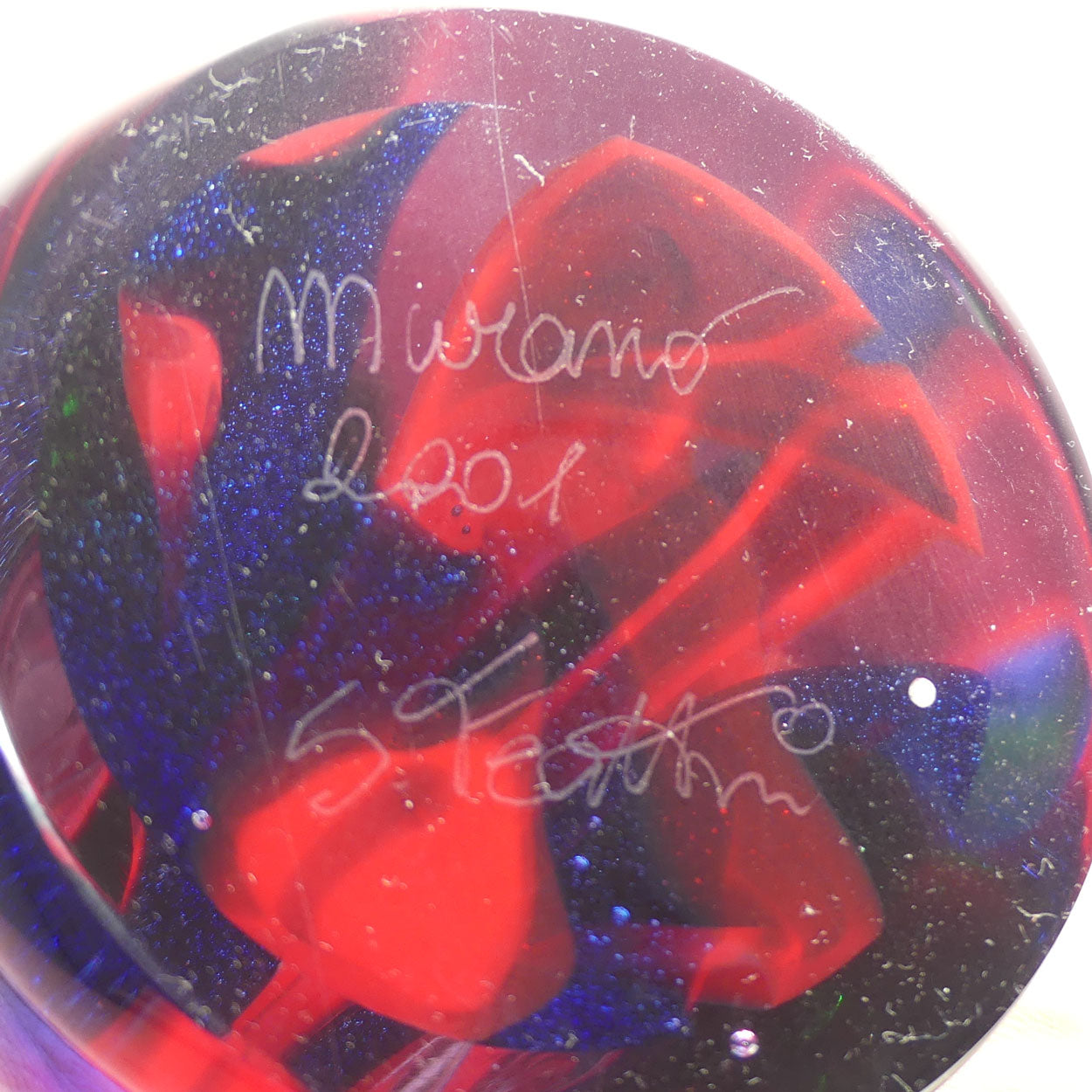 Murano Glass tall Lady figure | signed by Glass Master Murano 2001 S Feattino