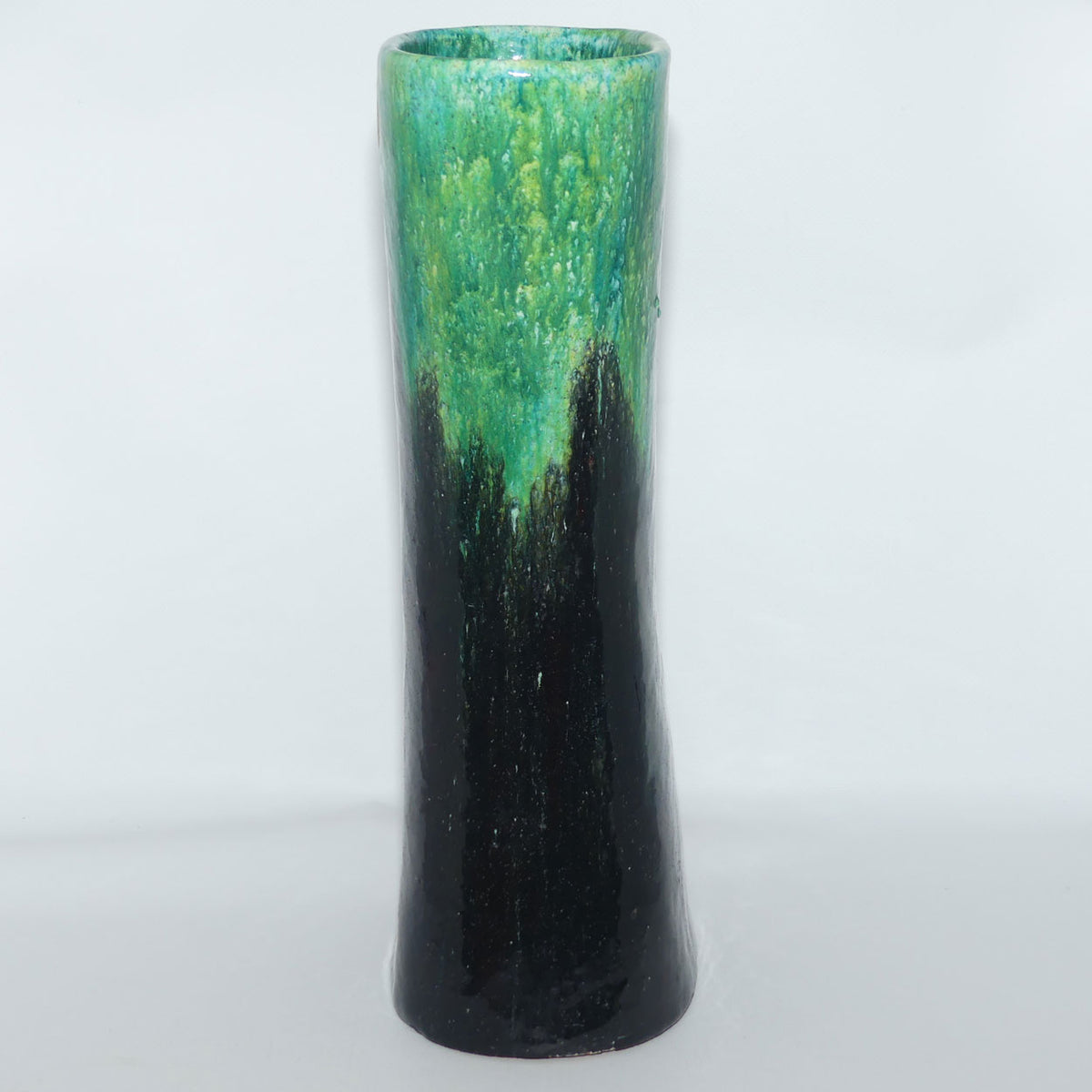 Marcello Fantoni Italy tall vase | 37cm | Green transition Glaze | Mid Century Design