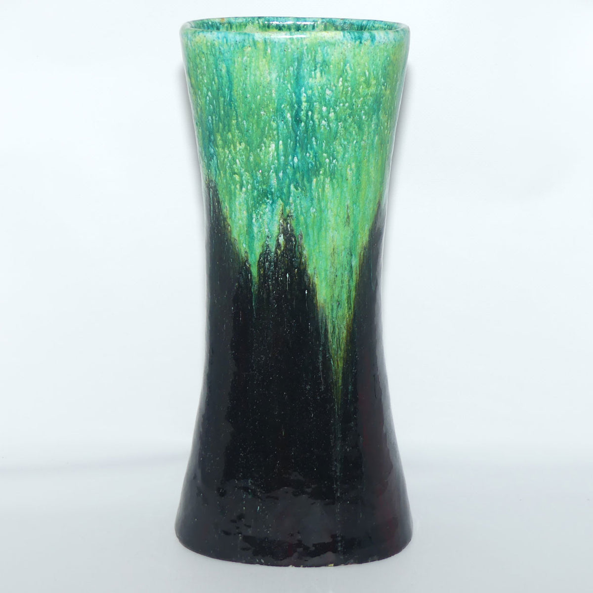 Marcello Fantoni Italy tall vase | 37cm | Green transition Glaze | Mid Century Design