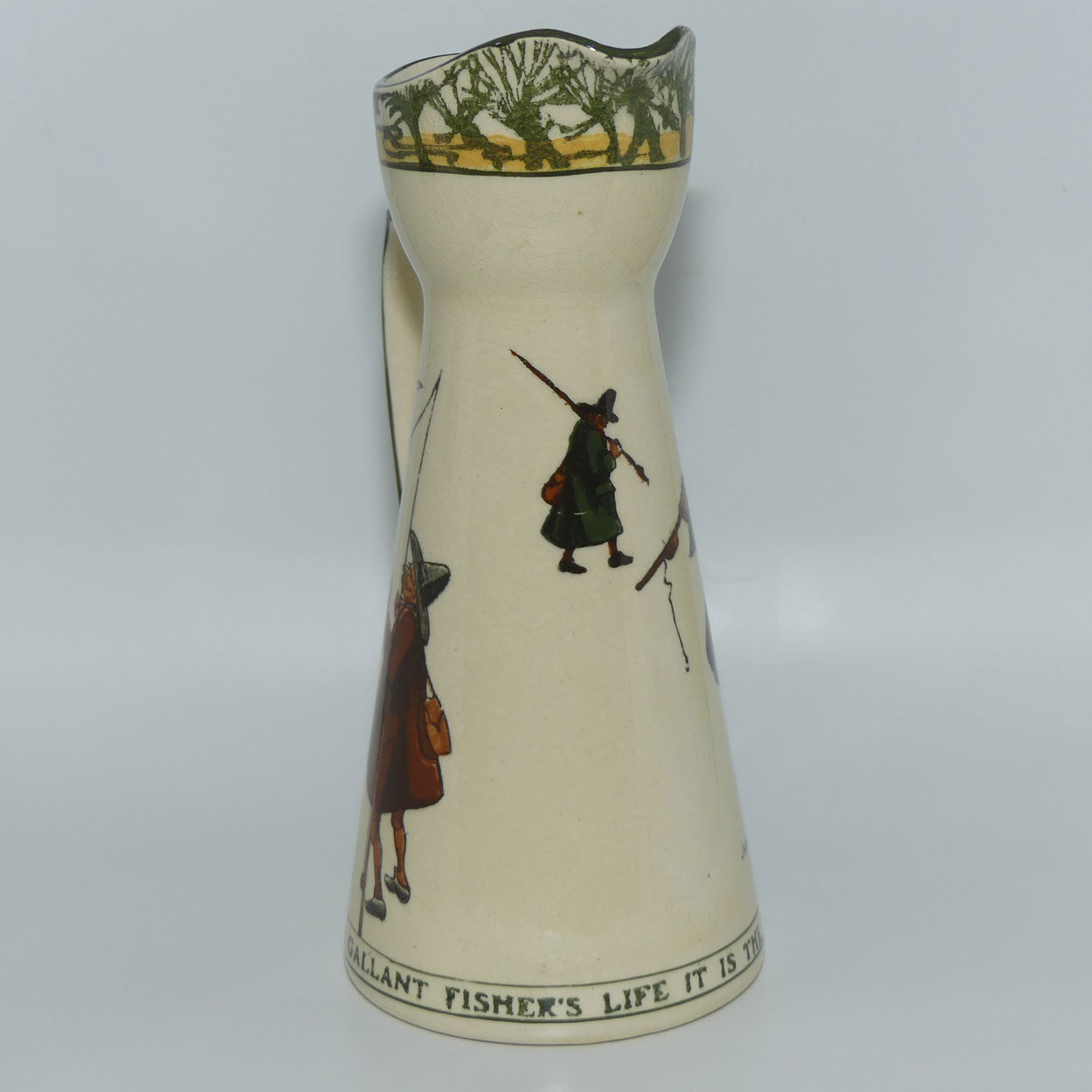 Royal Doulton Isaak Walton Gallant Fishers jug D2312 | O The Gallant Fishers Life it is the Best of Any