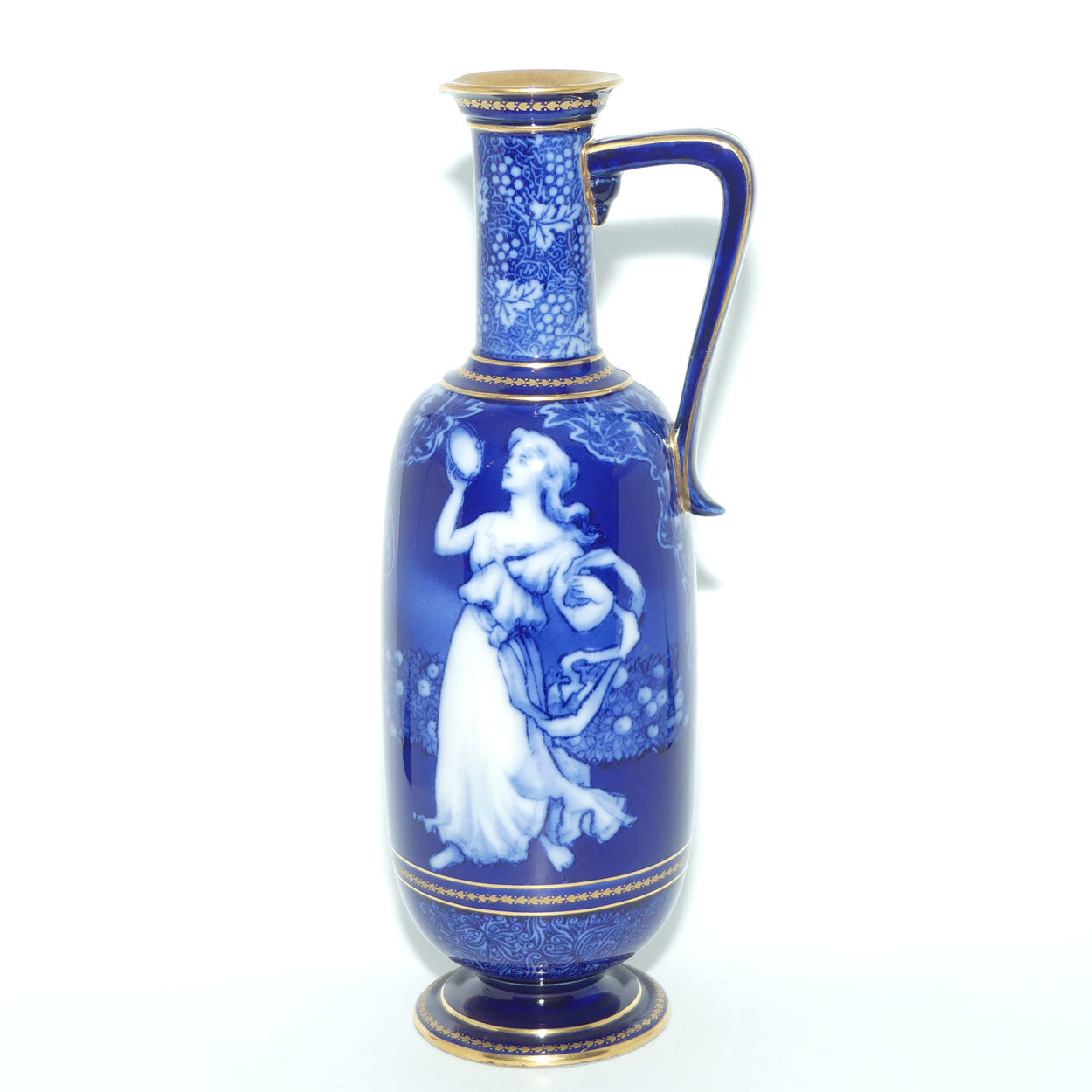 Doulton Burslem Morrisian Music and Dance B tall ewer | Flow Blue