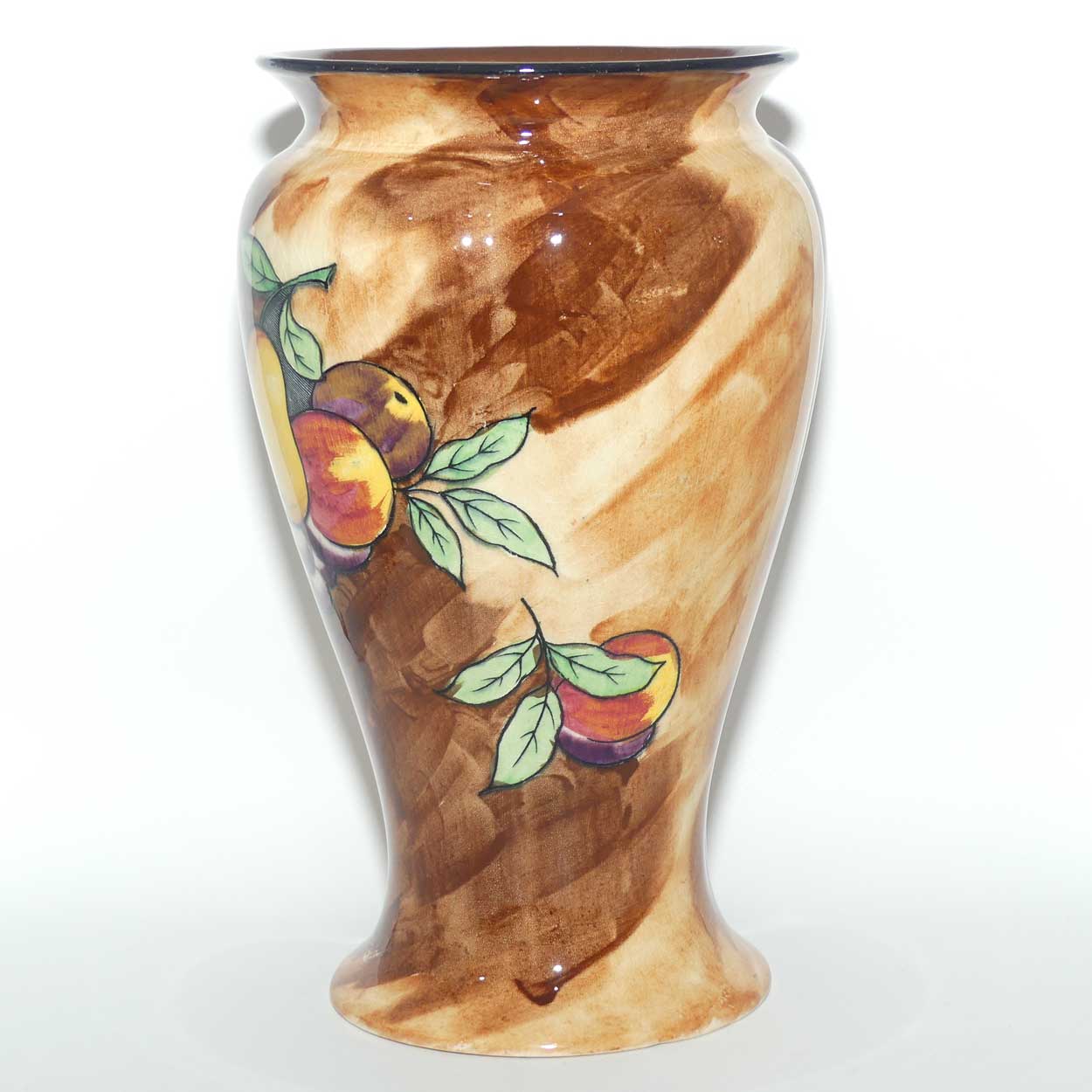 H & K Tunstall Hand Painted Luscious vase signed R Grocott | Rich colours | 25cm tall