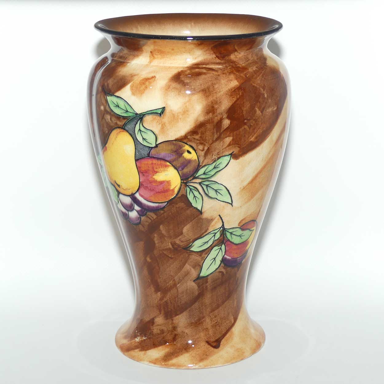 H & K Tunstall Hand Painted Luscious vase signed R Grocott | Rich colours | 25cm tall