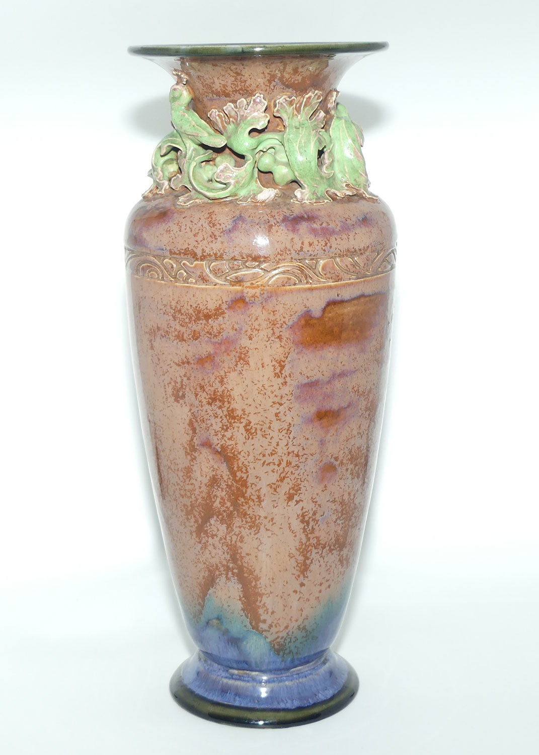 Royal Doulton tall vase | Mythical Creatures around neck by Mark V Marshall