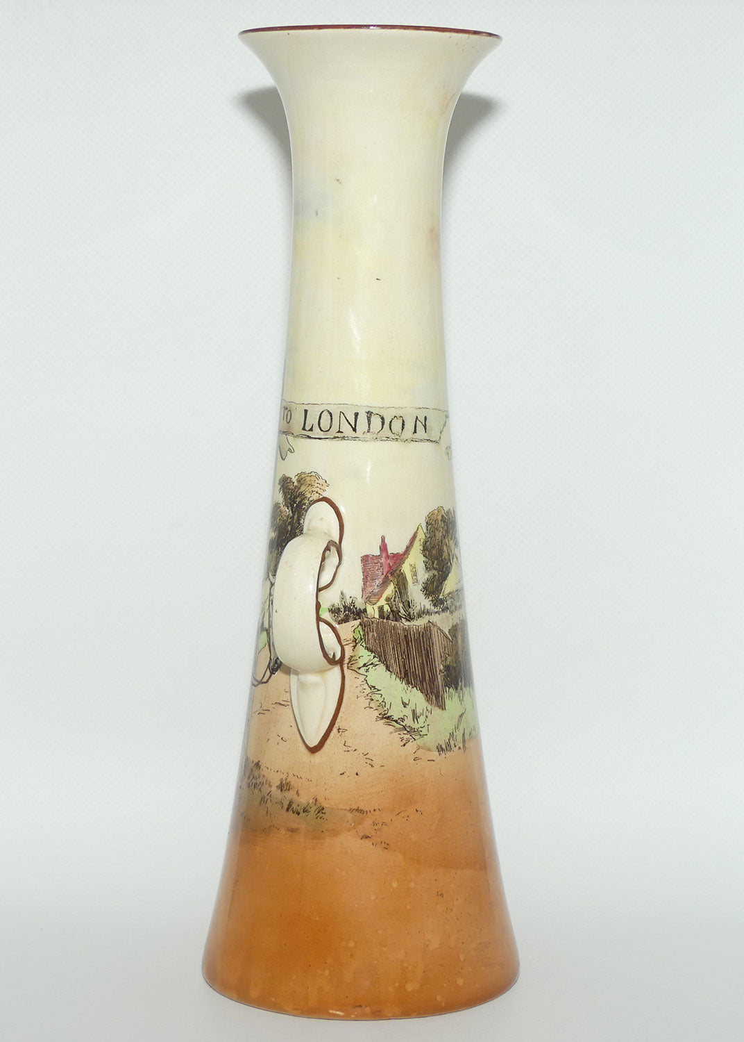 Royal Doulton Sir Roger De Coverley tall twin handle vase D3418 | The Spectators return to Town