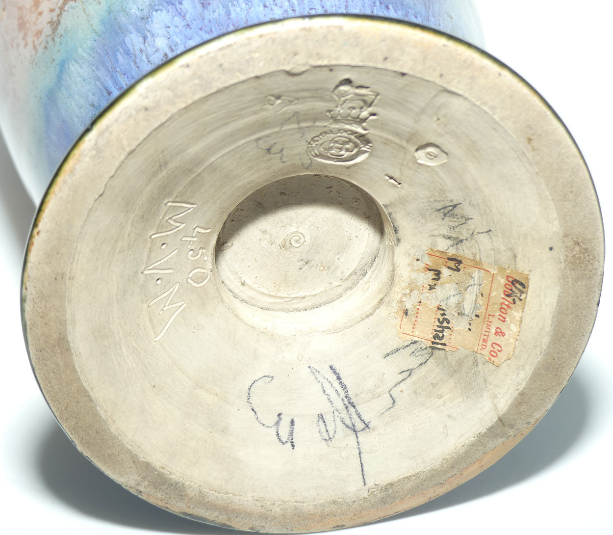 Royal Doulton tall vase | Mythical Creatures around neck by Mark V Marshall