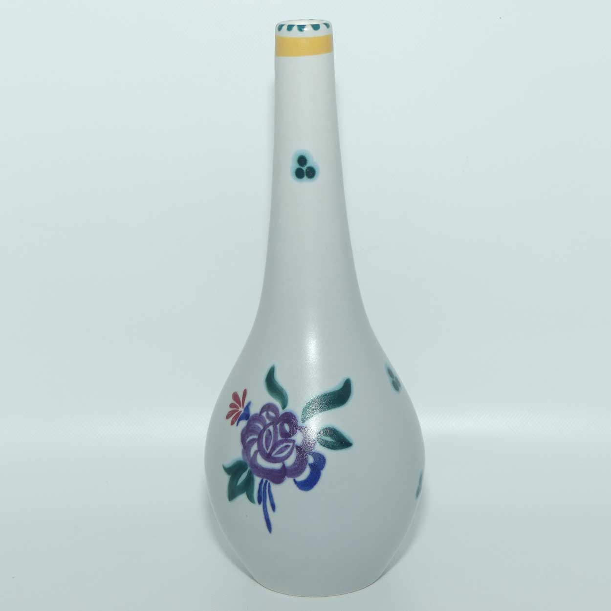 Poole Pottery Floral vase with tapering neck