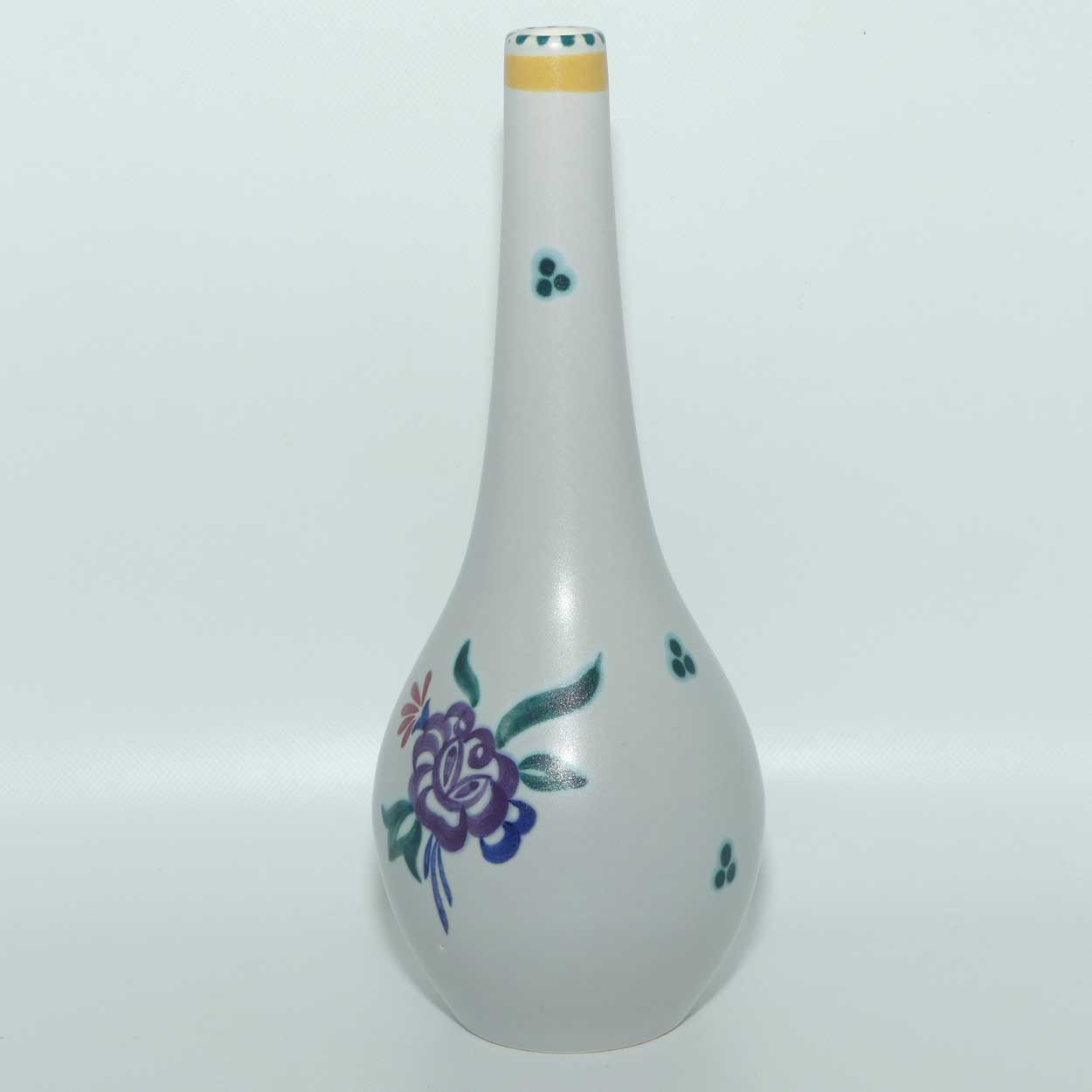 Poole Pottery Floral vase with tapering neck
