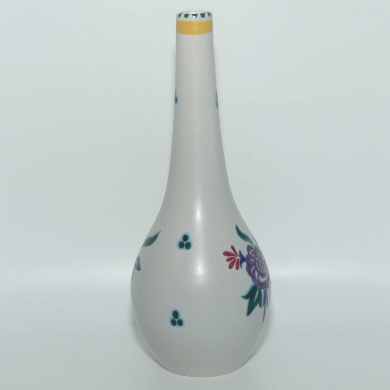 Poole Pottery Floral vase with tapering neck