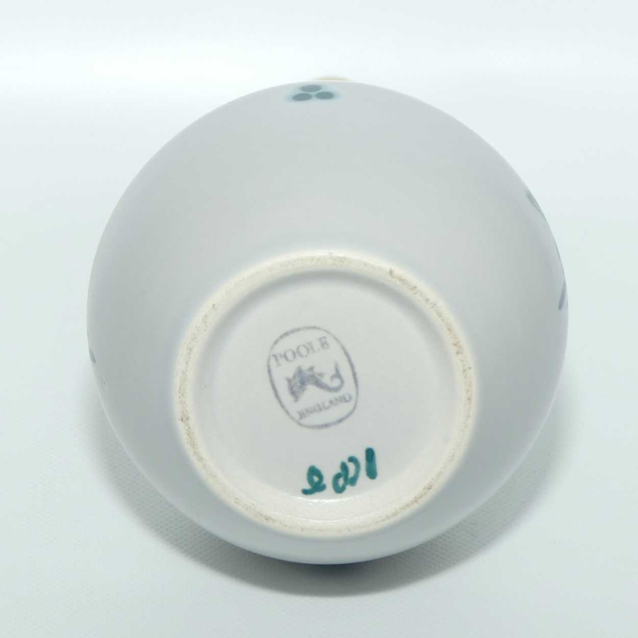 Poole Pottery Floral vase with tapering neck