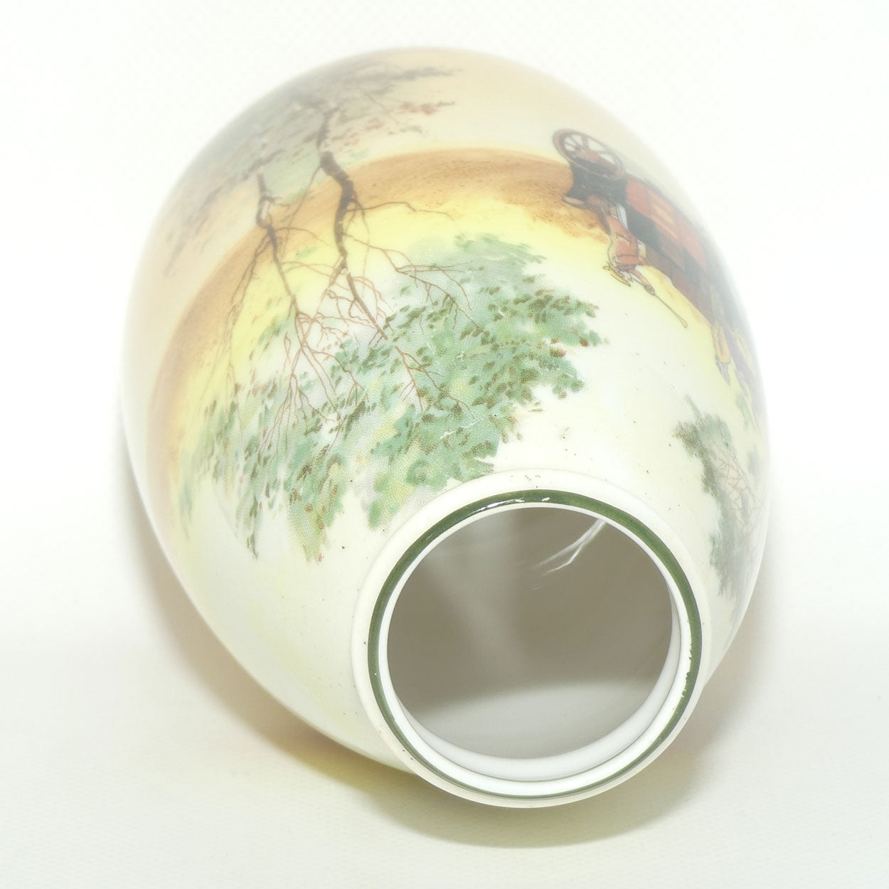 Royal Doulton Coaching Days tall tapering ovoid vase E3804