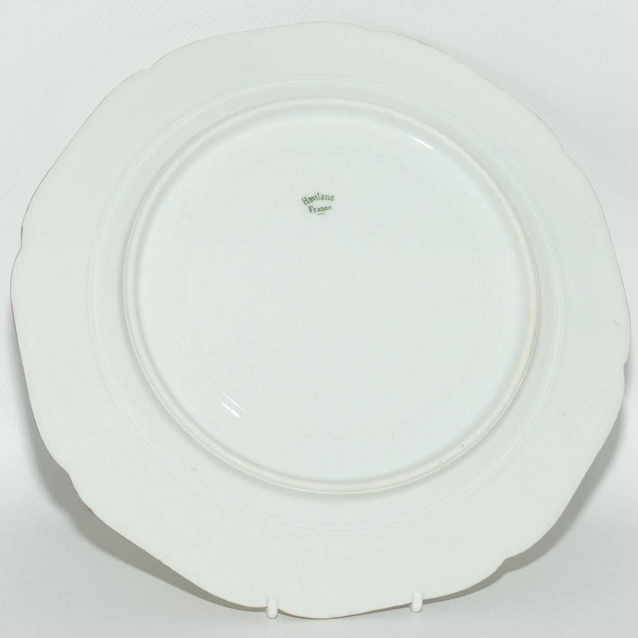 Early Australian China Painted plate decorated with Birds and crested initials | 22.5cm | #2 | by Ethel L Thomas 1910