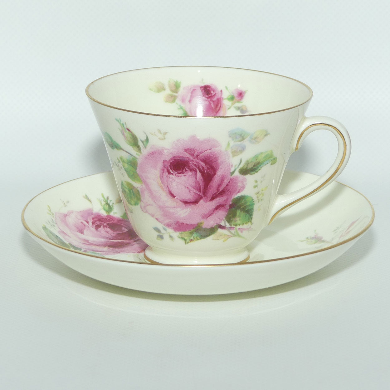 Royal Doulton June Roses tea duo