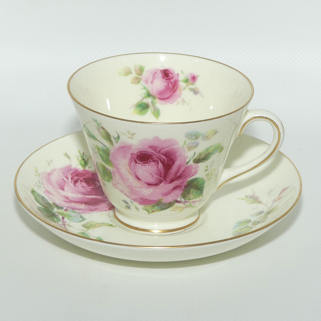 Royal Doulton June Roses tea duo