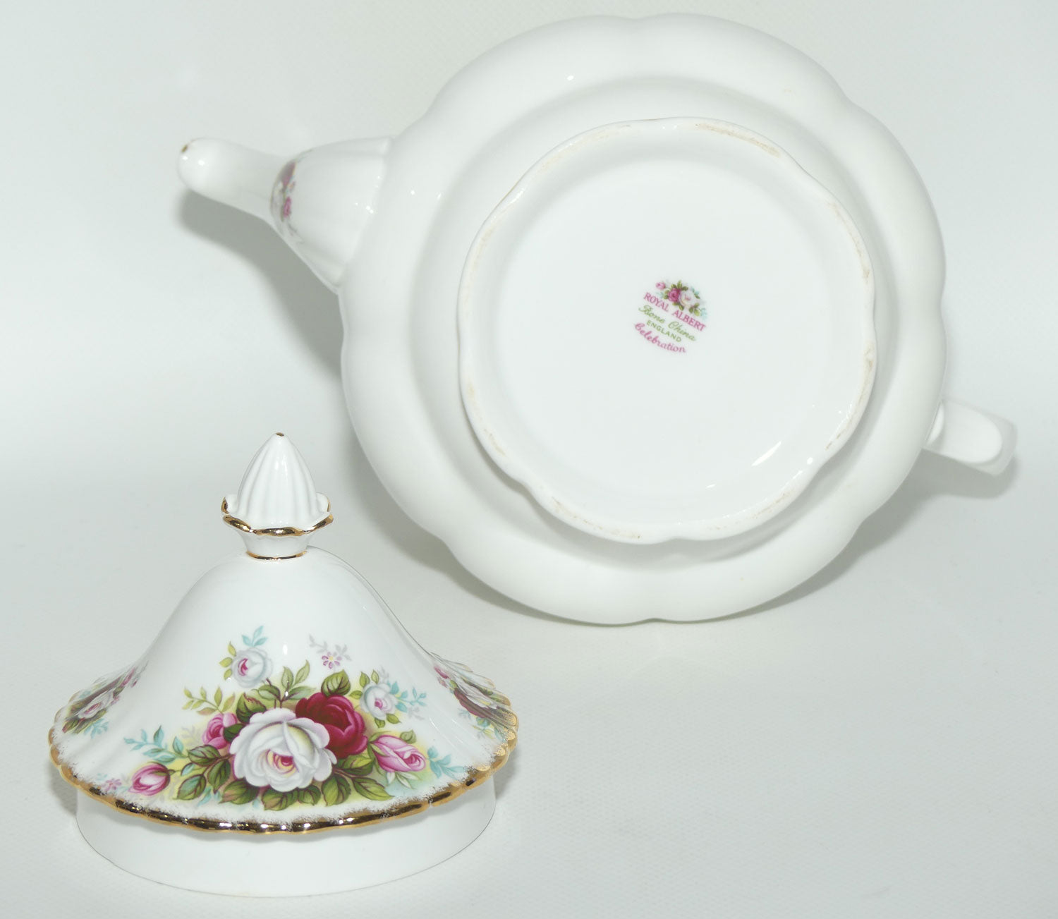 Royal Albert Bone China England Celebration tea pot | blemish