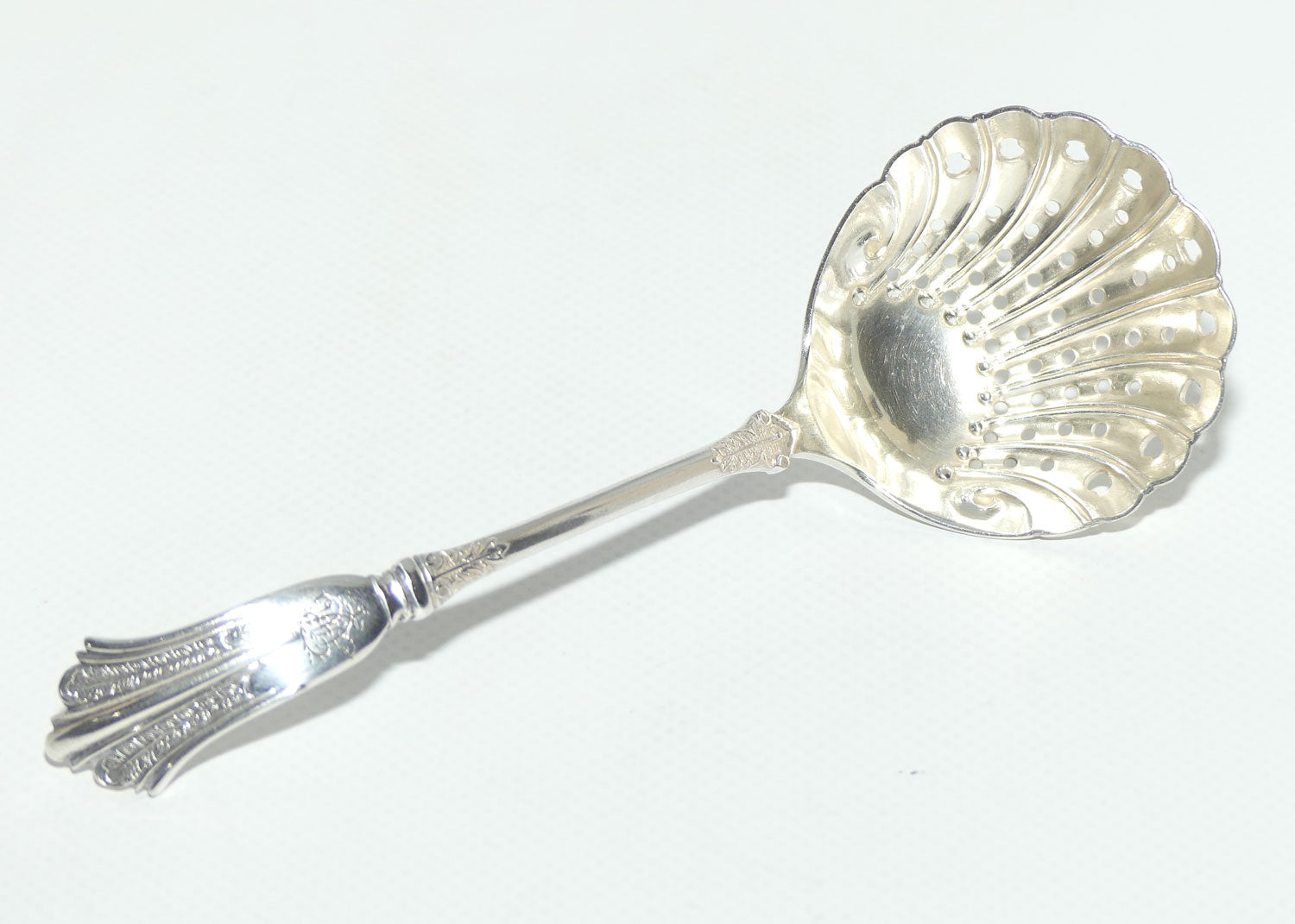 EP Silver Plated Shell pattern fancy sugar duster spoon | William Gallimore & Sons Ltd